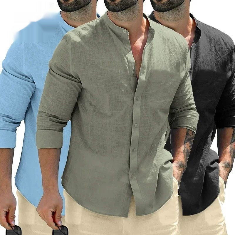 Mens Long Sleeve Shirts - Amber Fashion UK