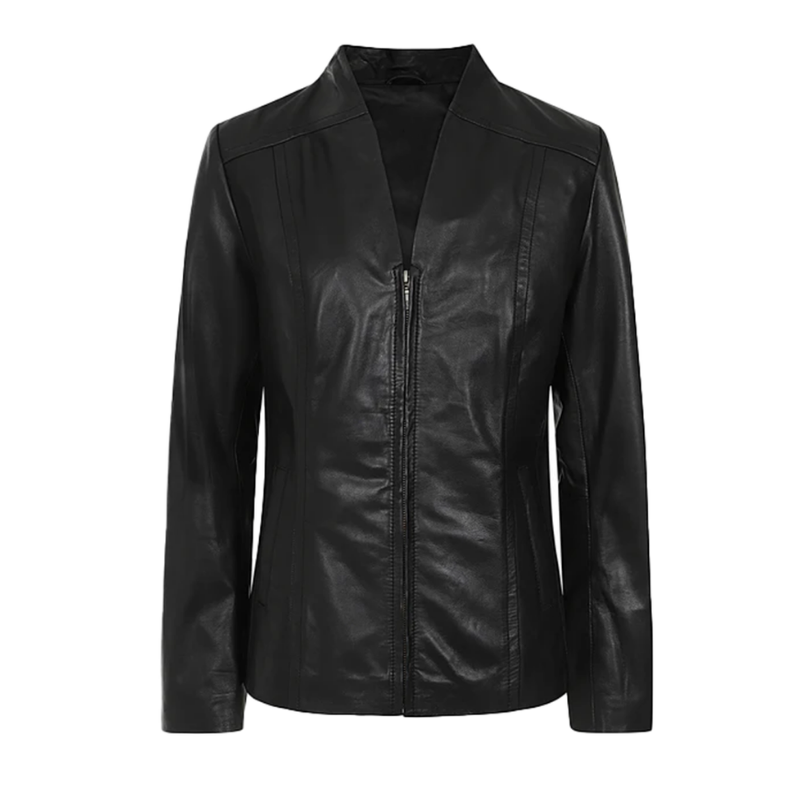 Women's Classic Leather Jacket | Black