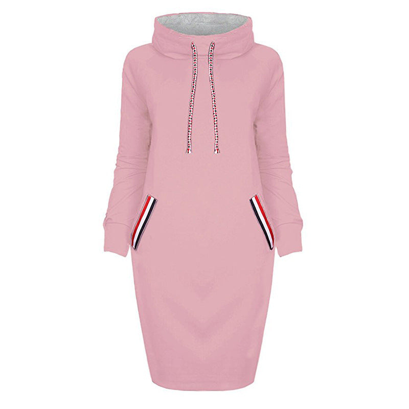 Ladies Winter Hooded Dresses Women Dress - Amber Fashion UK