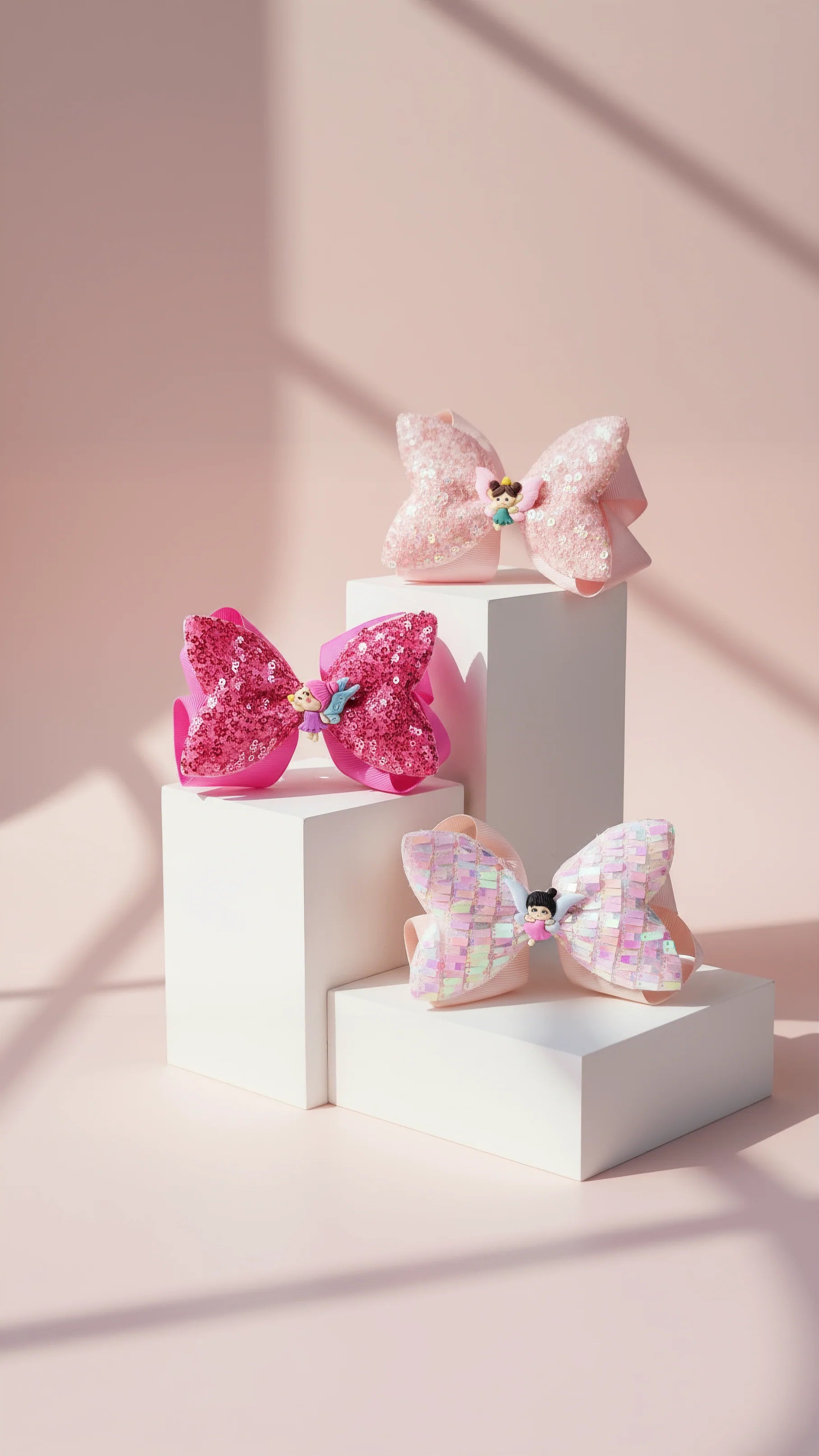 Fairy Iridescent Hair Bow Clip Slide Pack of 12