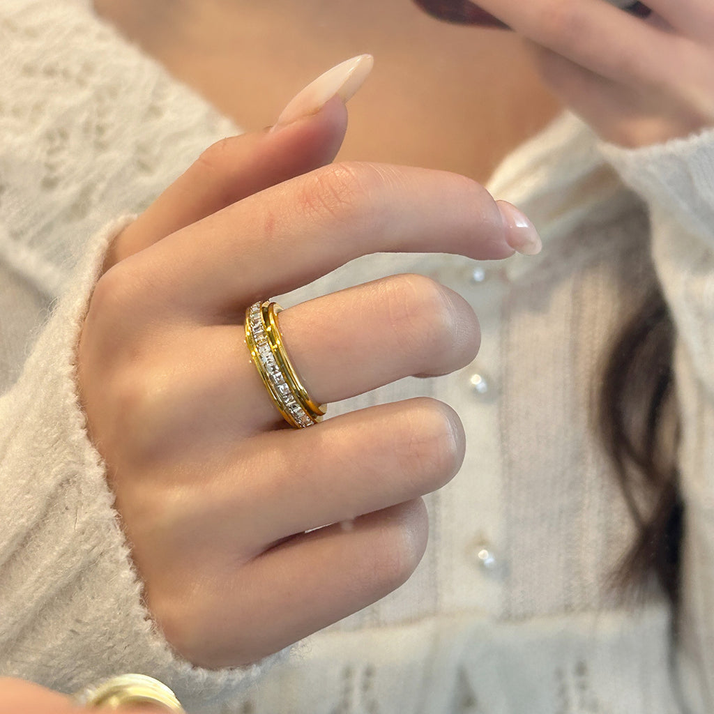 Titanium Steel Ring - Amber Fashion UK