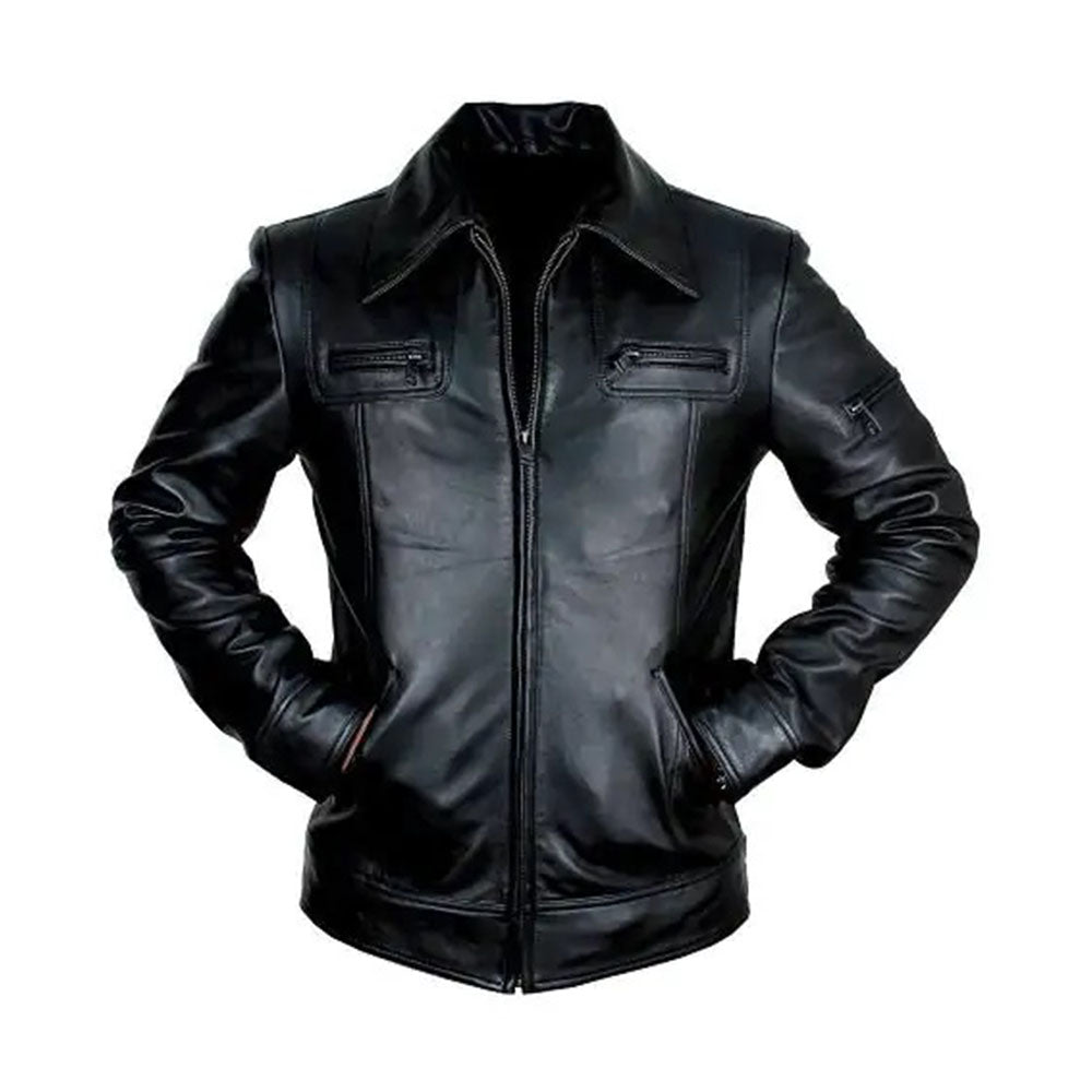 Men's Classic Leather Jacket | Black