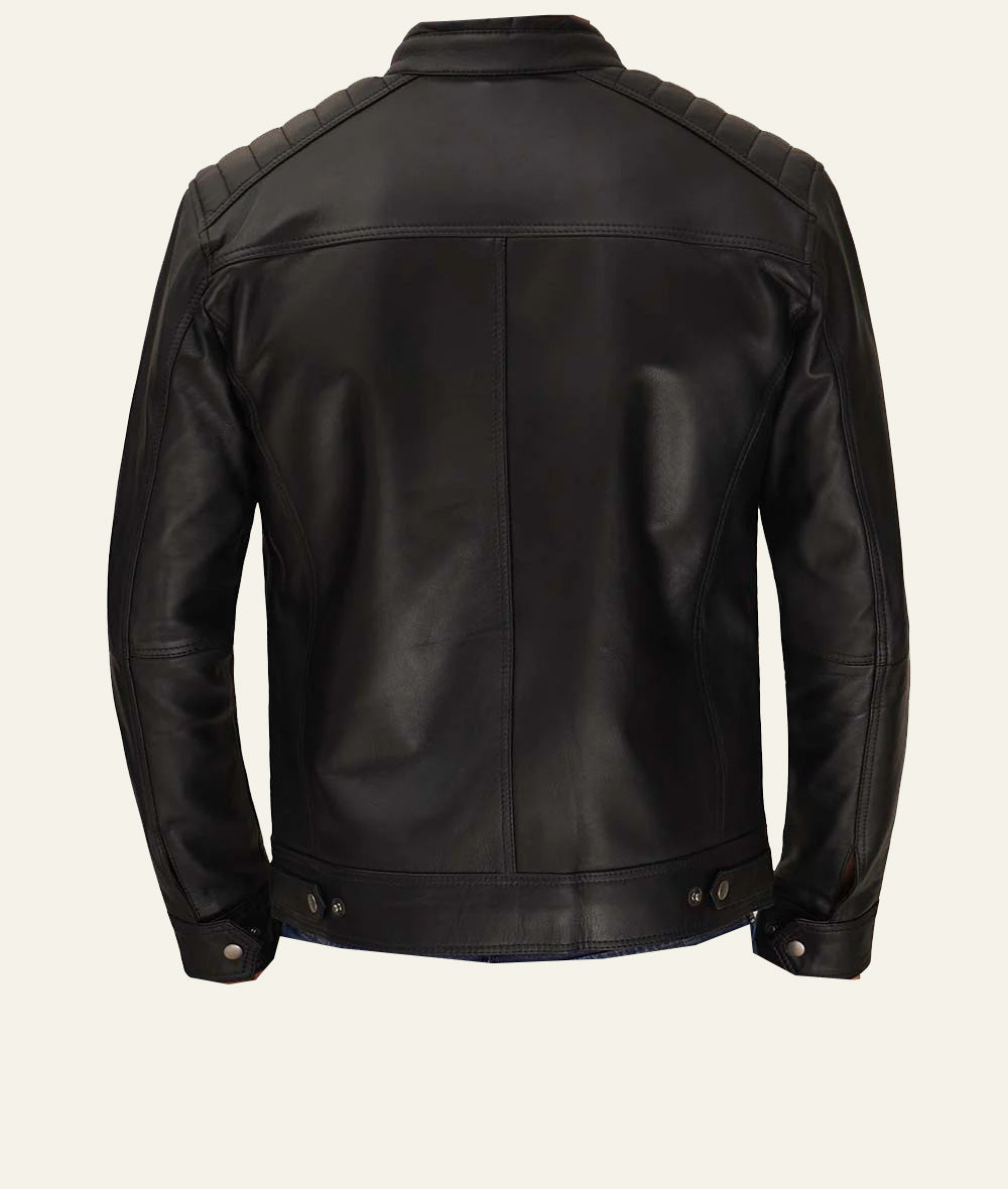 Men's Genuine Leather Jacket | Black