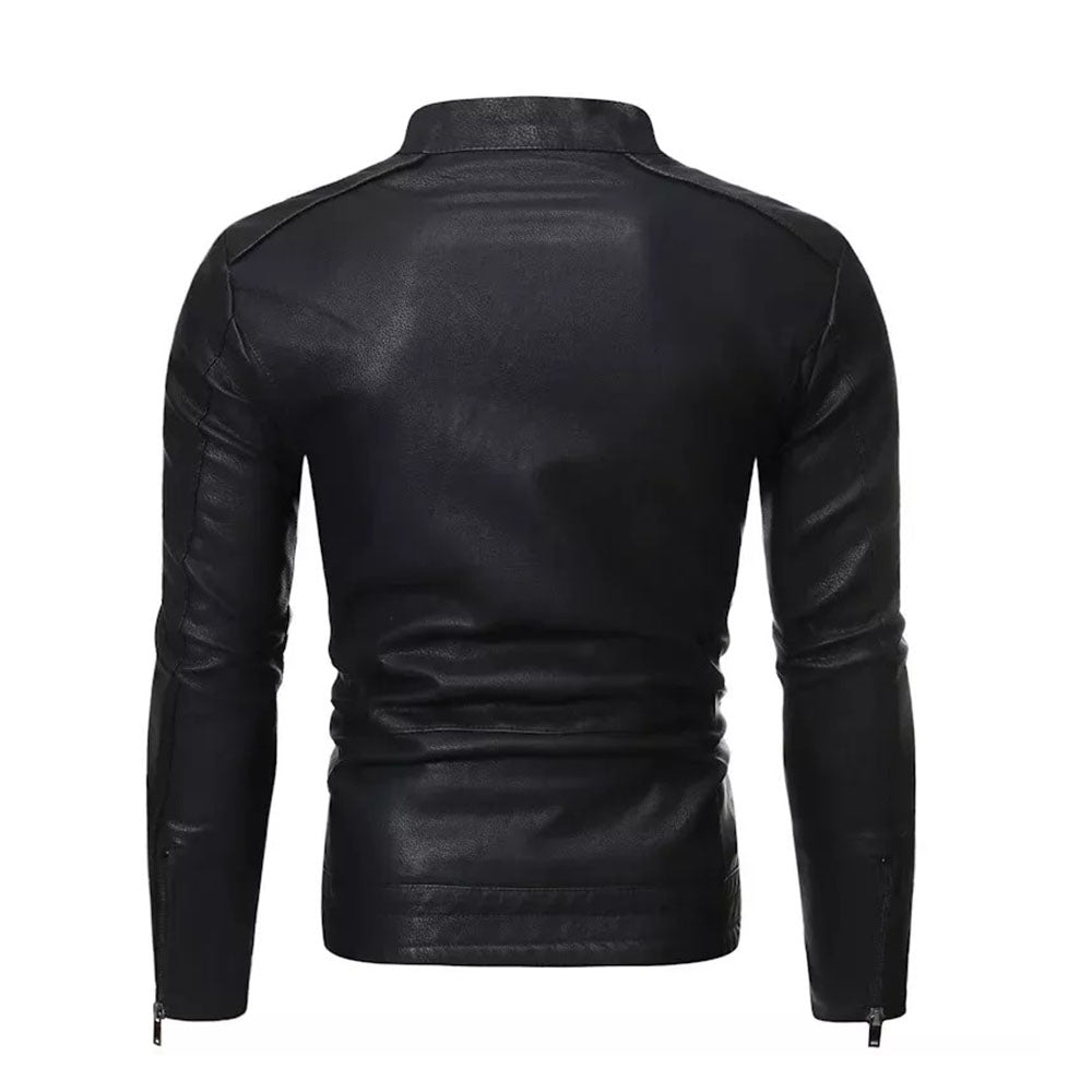 Men's Motorcycle Leather Jacket | Black
