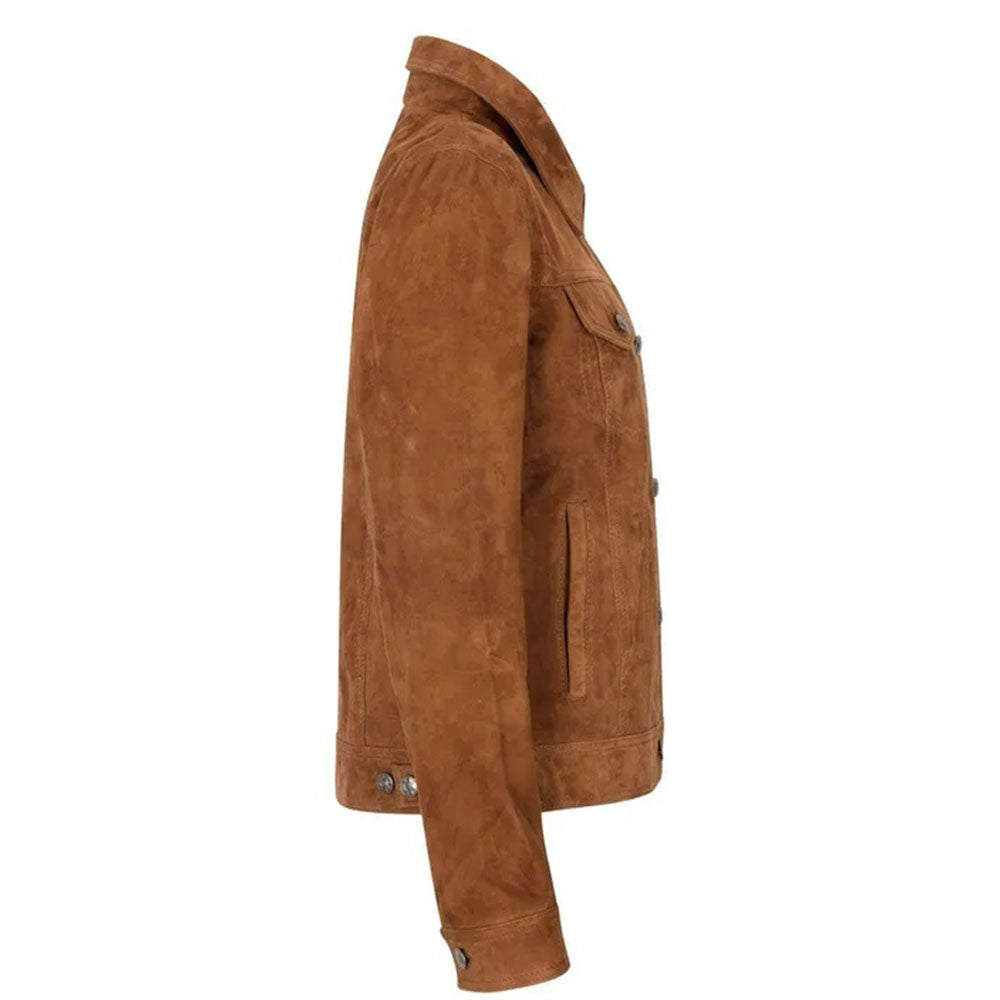Women's Suede Vintage Jacket, Leather Biker Style | Black & Brown