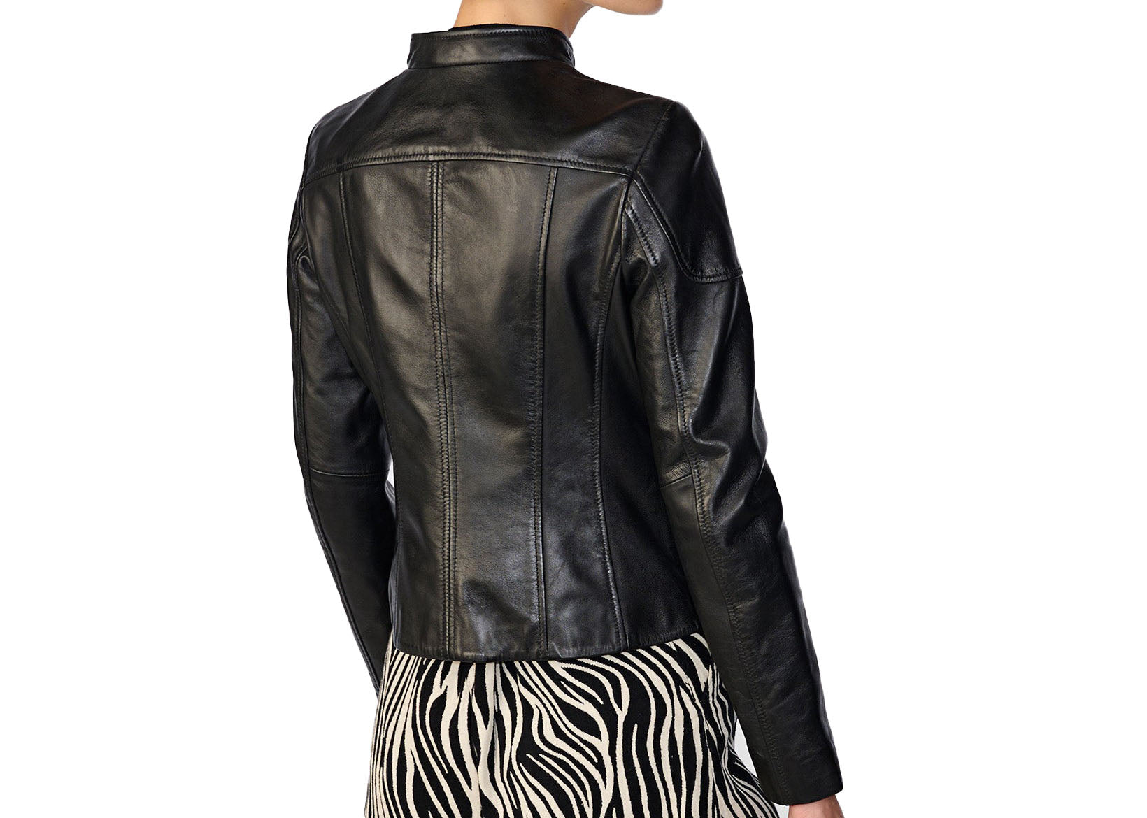Women Scuba Leather Jacket | Black