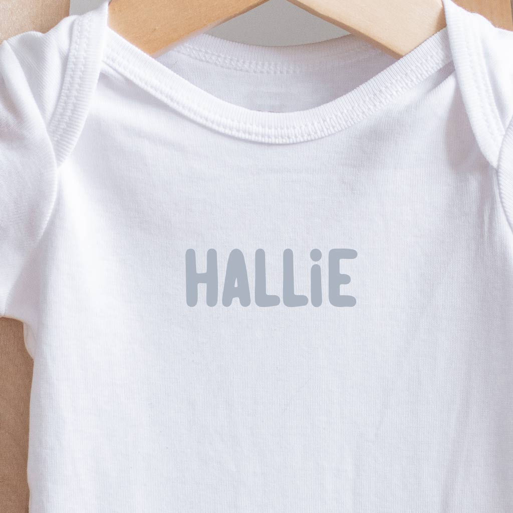 Cute White Baby Bodysuit - Personalise