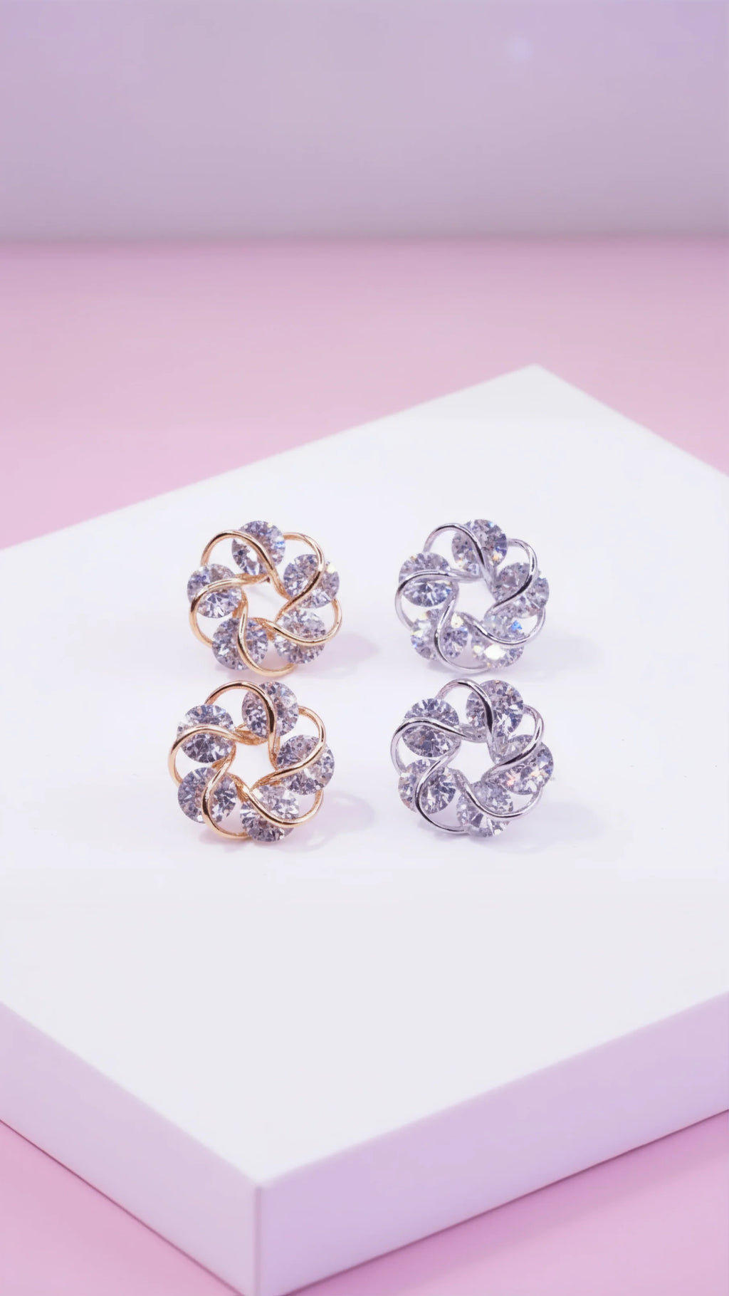 Eternal Crystal Stud Earrings