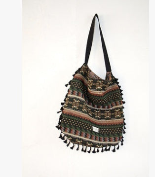 Geometric Tribal Tasselled Tote Bags - Amber Fashion UK
