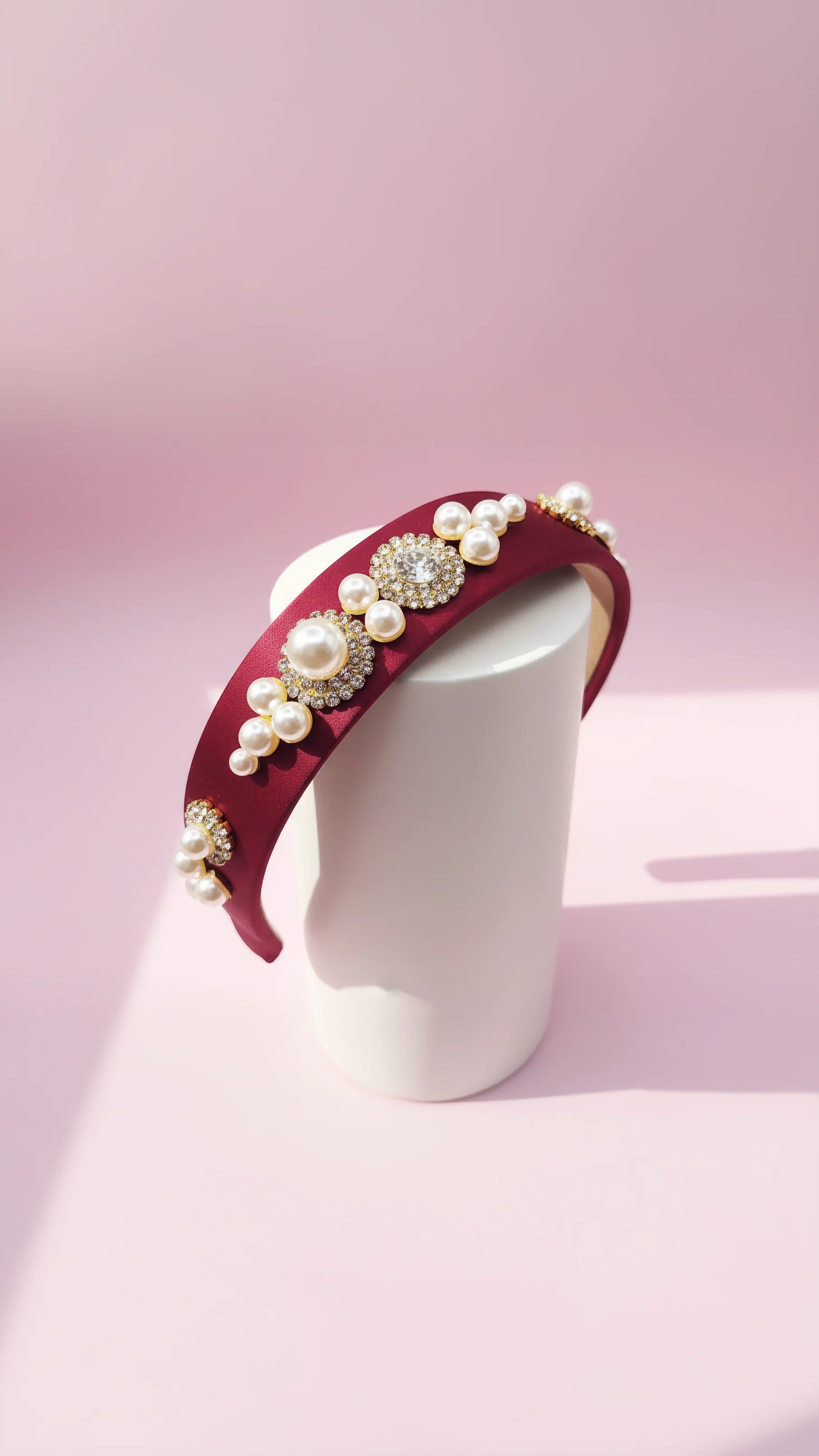 Pearl Crystal Cluster Hair band