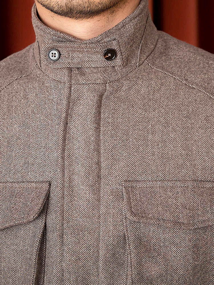 Wool Safari Jacket For Men - Amber Fashion UK