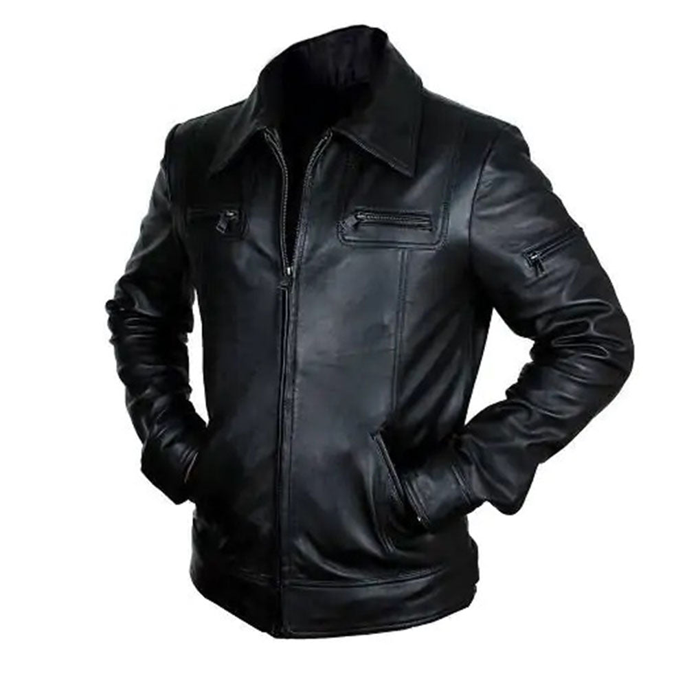 Men's Classic Leather Jacket | Black