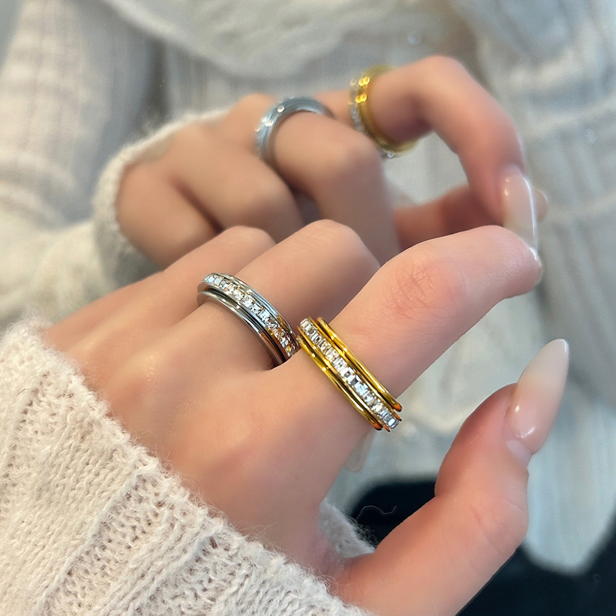 Titanium Steel Ring - Amber Fashion UK