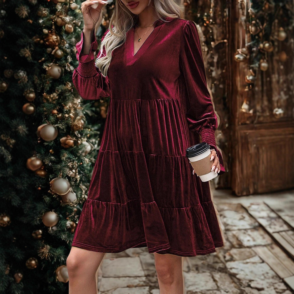 Long Sleeve Christmas Skirt - Amber Fashion UK