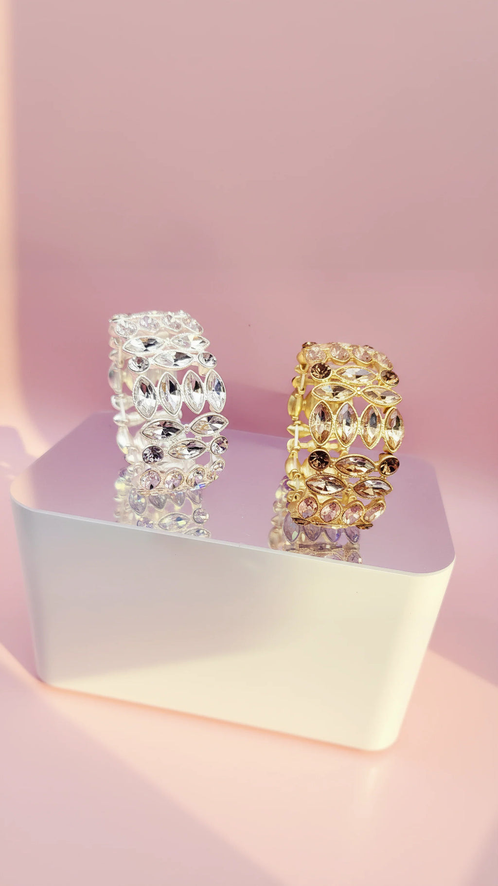 Oval Cut Stretchy Crystal Bracelet