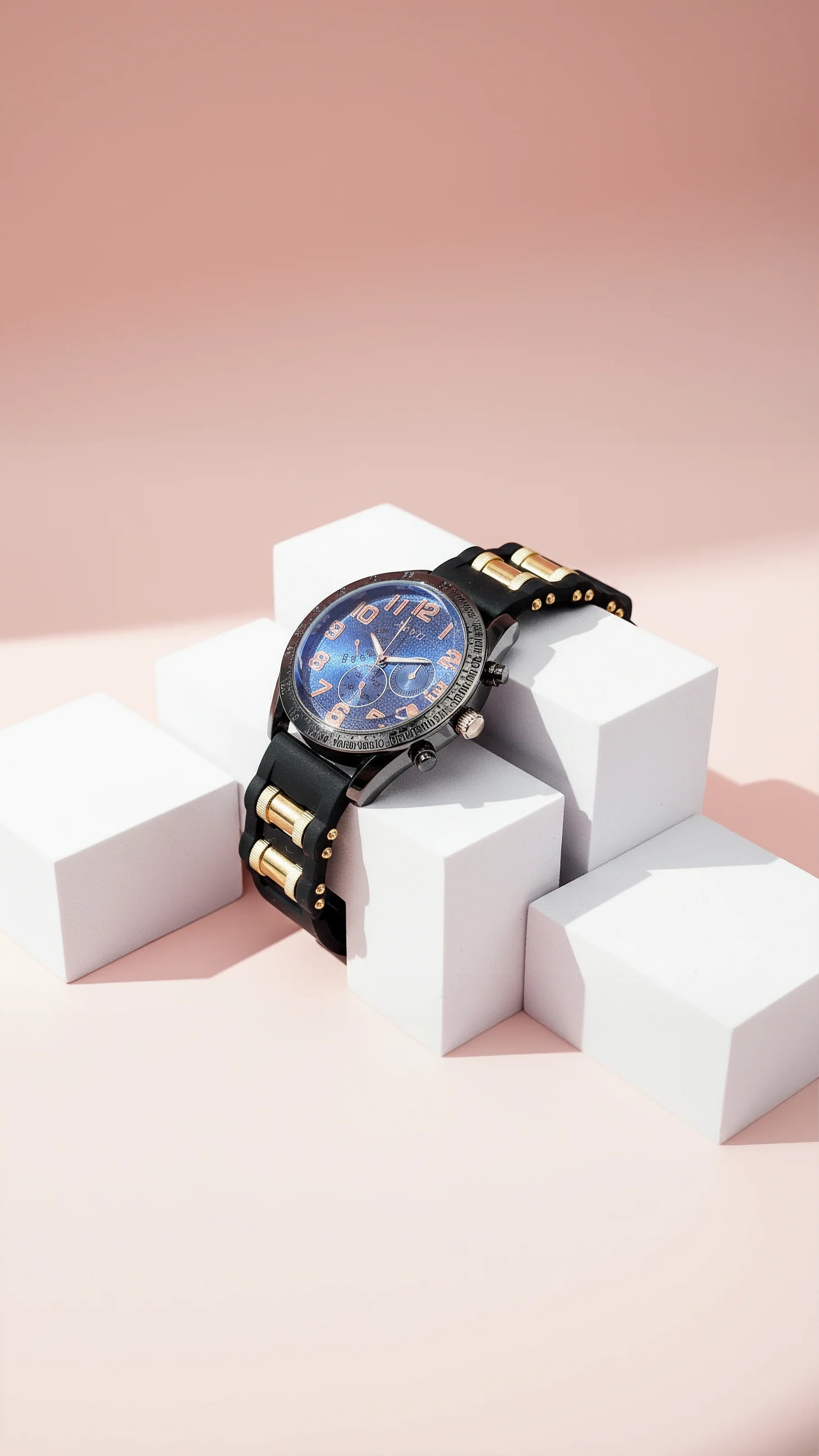 Men’s Black & Gold Sub Dial Sports Watch