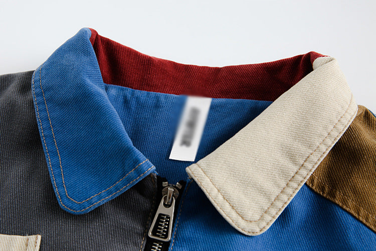 Stitching Loose Jacket - Amber Fashion UK