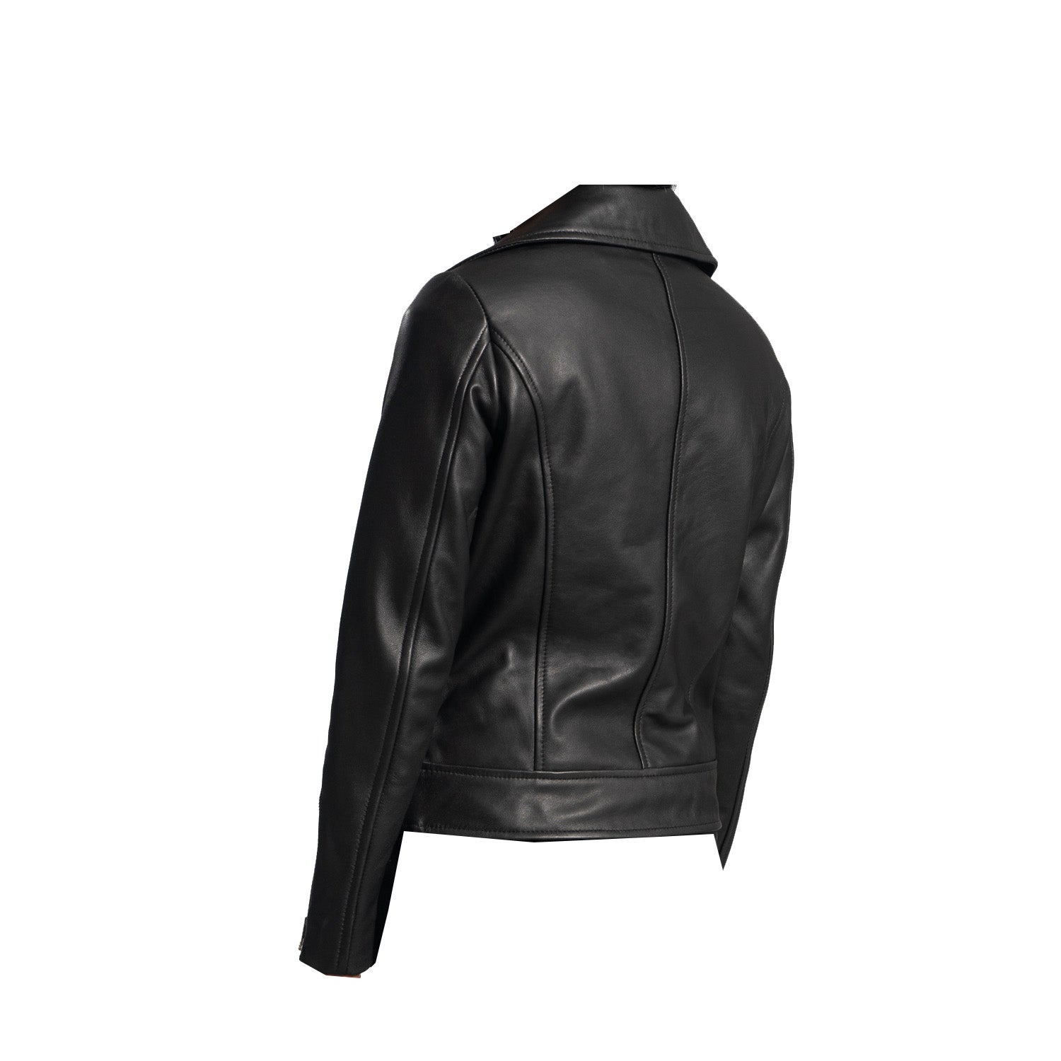 Women Asymmetrical Leather Jacket | Black