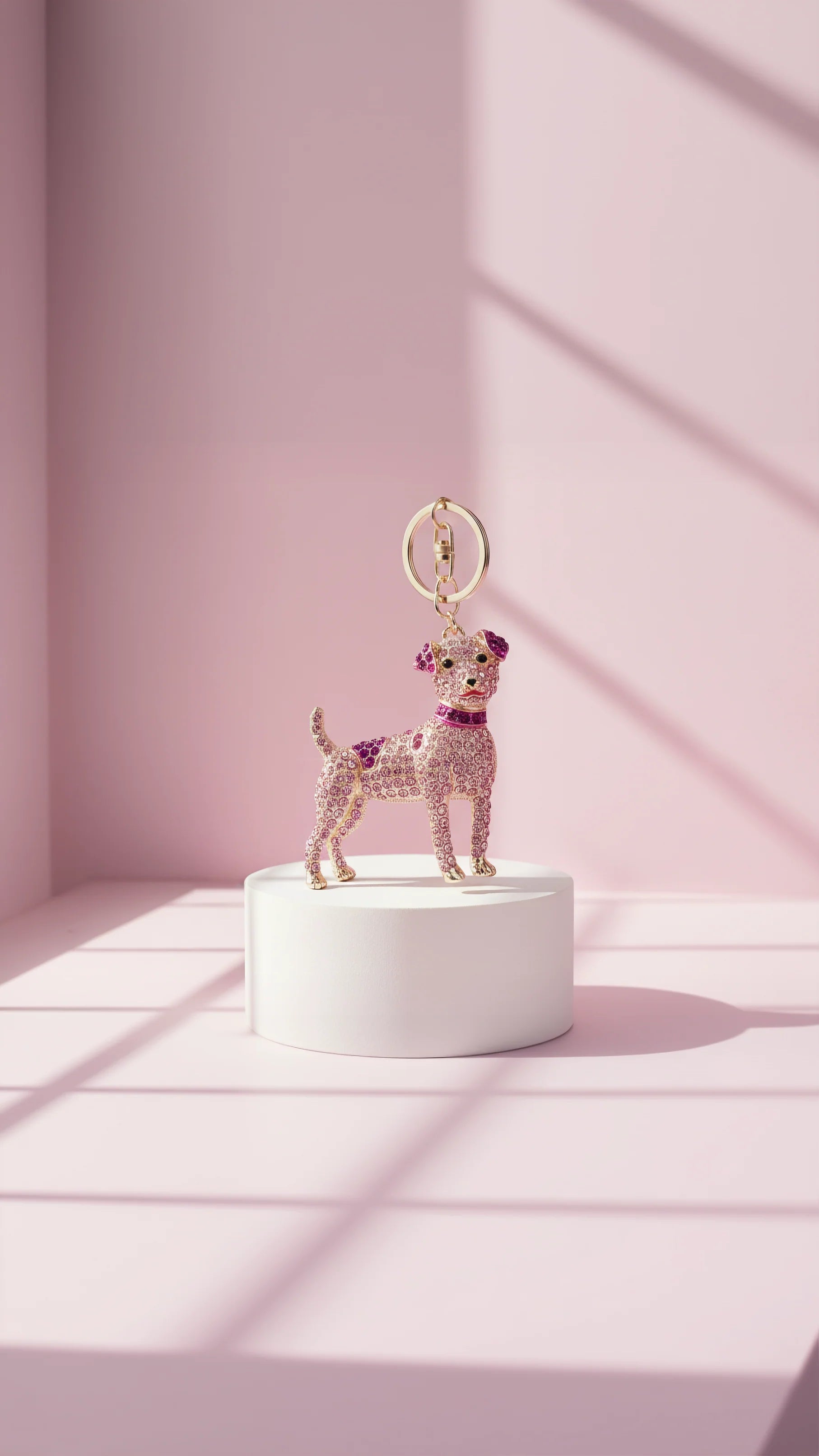 Crystal Dog Key Ring & Bag Charm