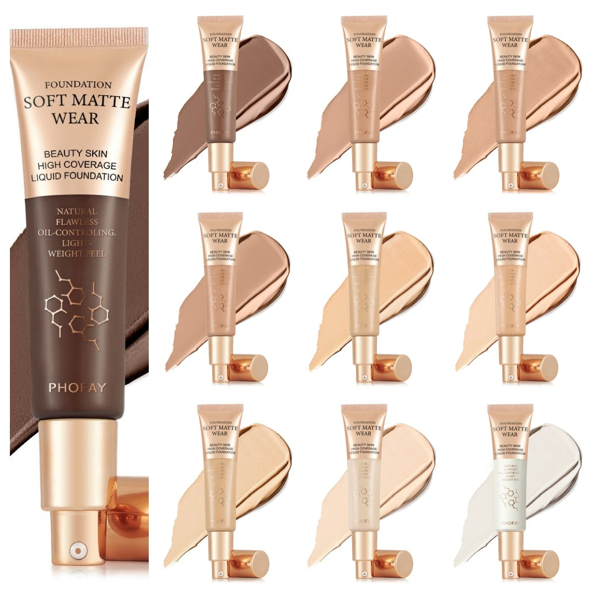 PHOFAY Full Coverage Foundation - Amber Fashion UK