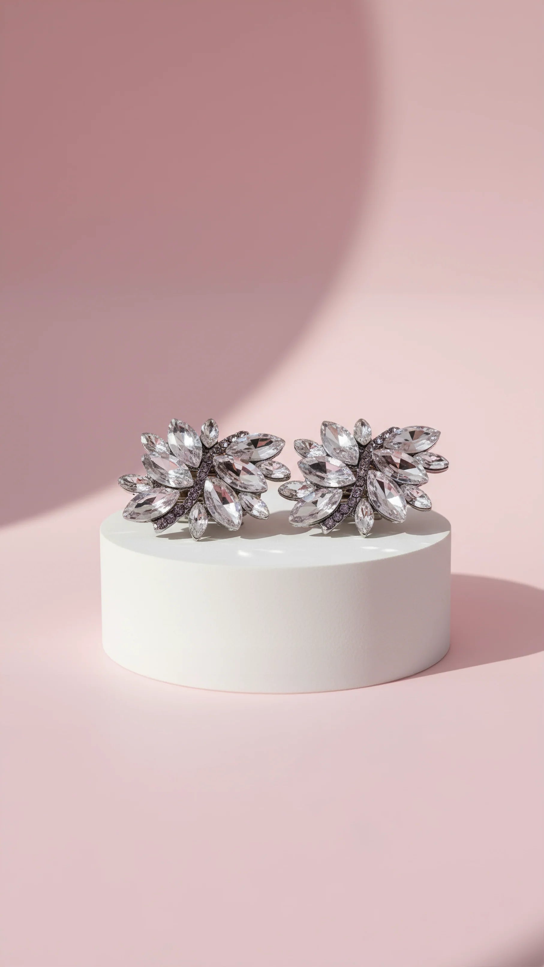 Star Burst Crystal Stud Earrings