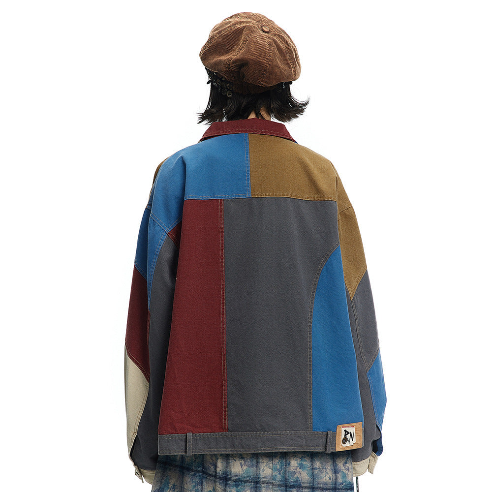 Stitching Loose Jacket - Amber Fashion UK