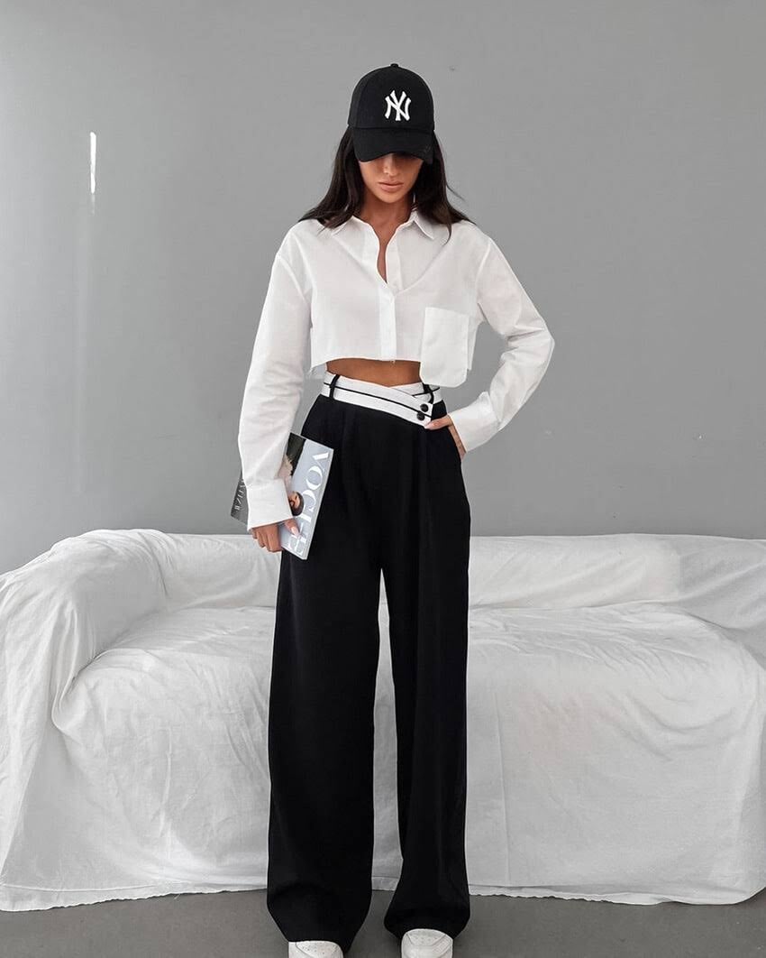 Casual Wide Leg Trousers