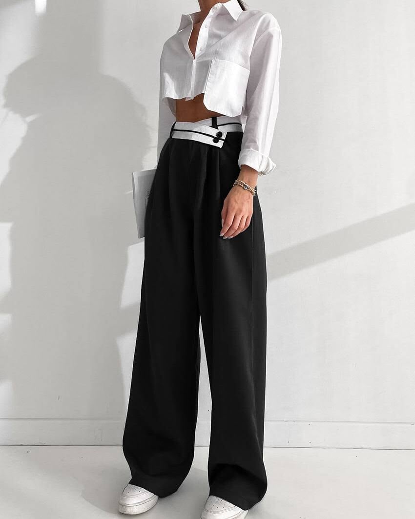 Casual Wide Leg Trousers