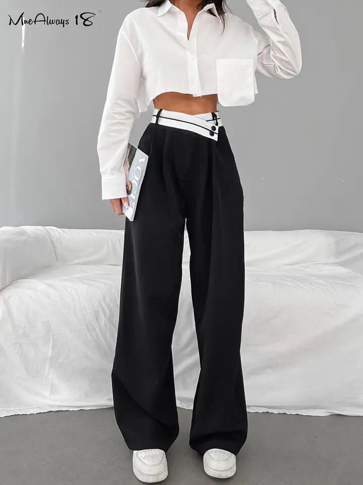 Casual Wide Leg Trousers