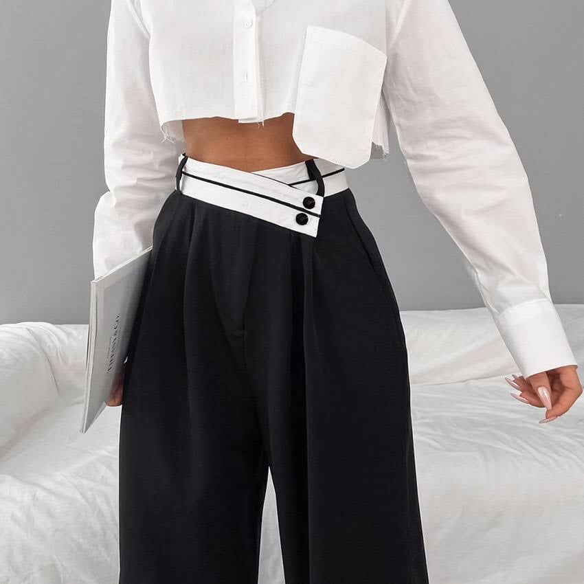 Casual Wide Leg Trousers