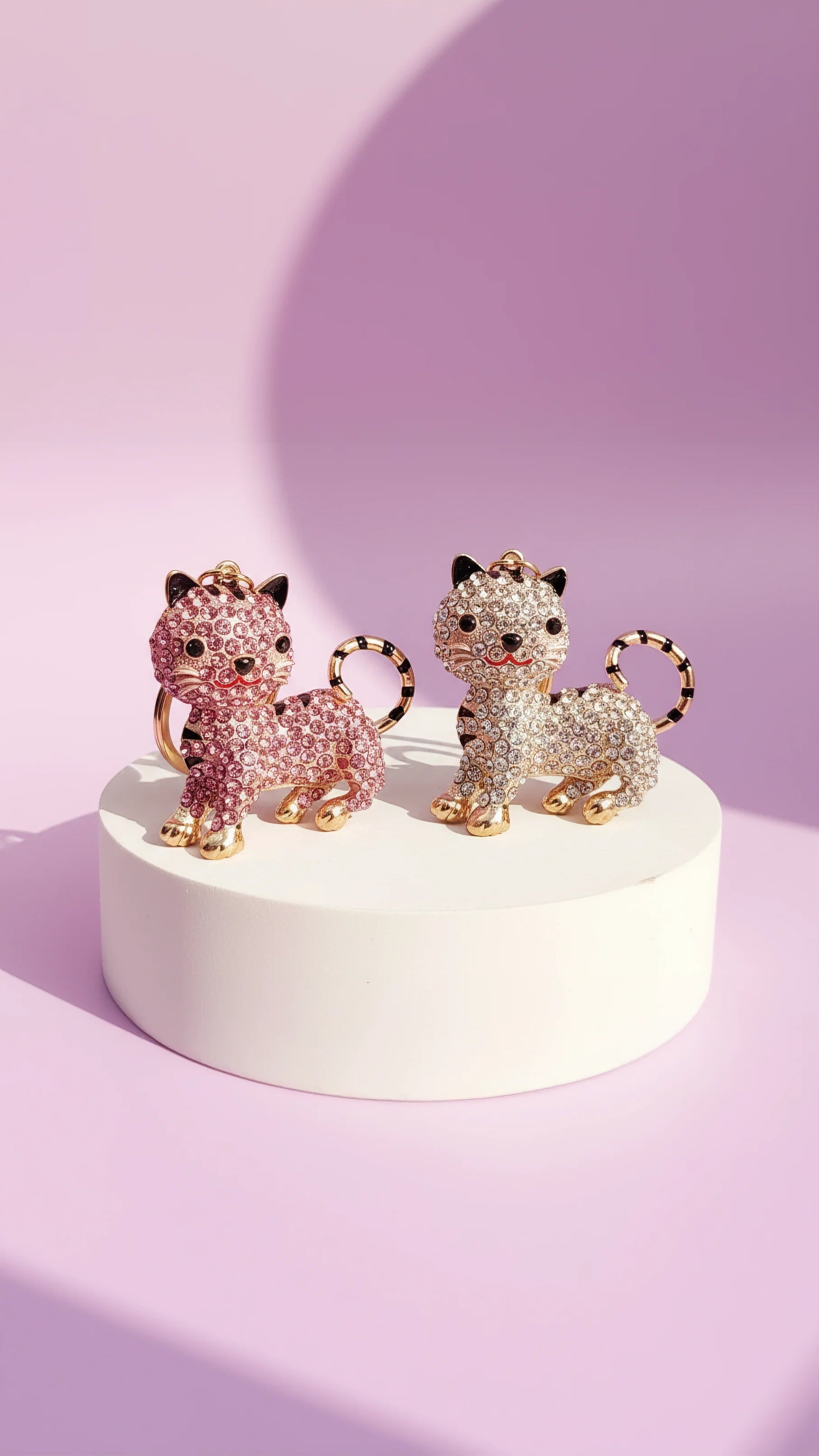 Cat Crystal Key Ring & Bag Charm