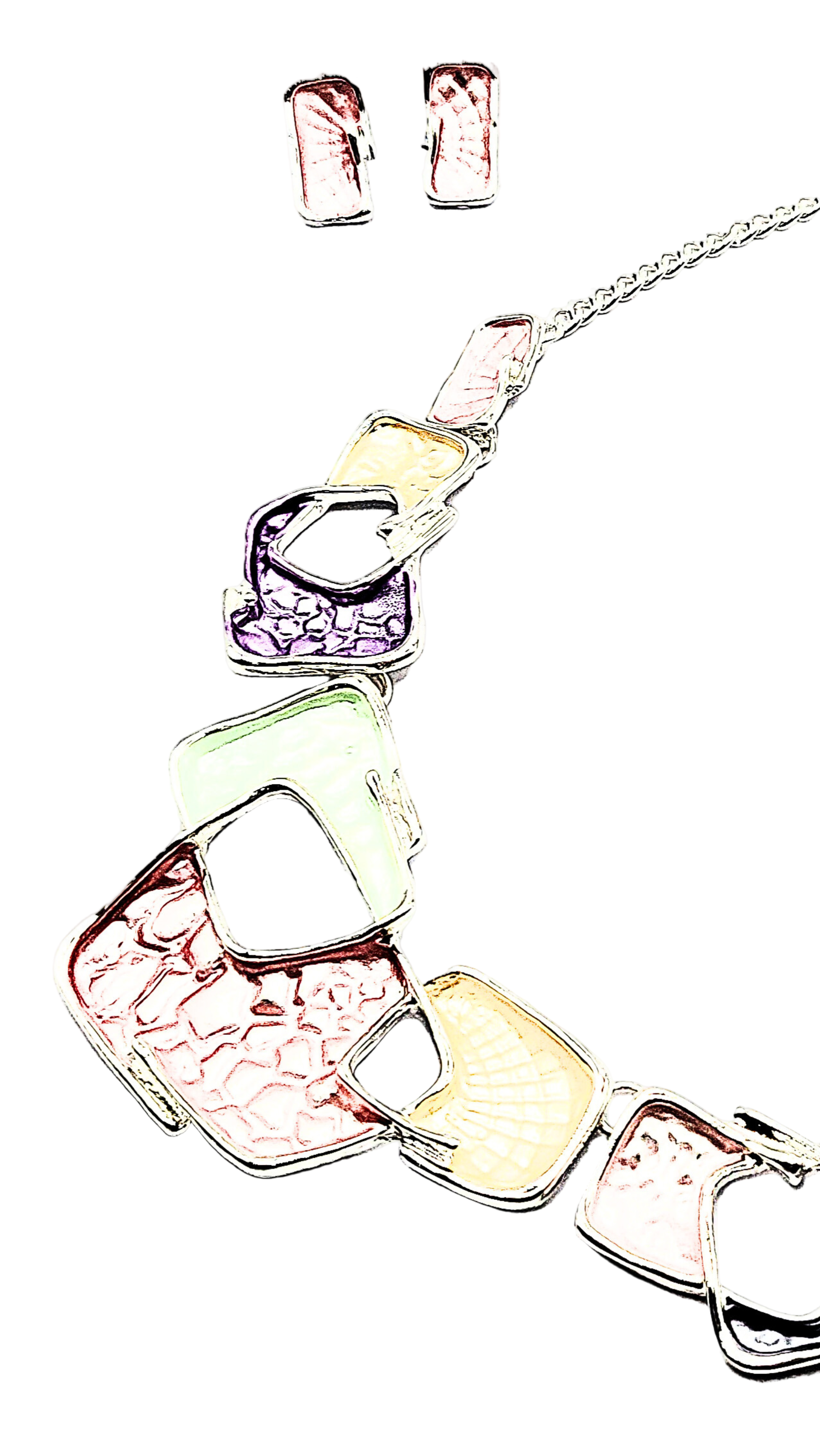 Abstract Irregular Necklace & Earrings Set