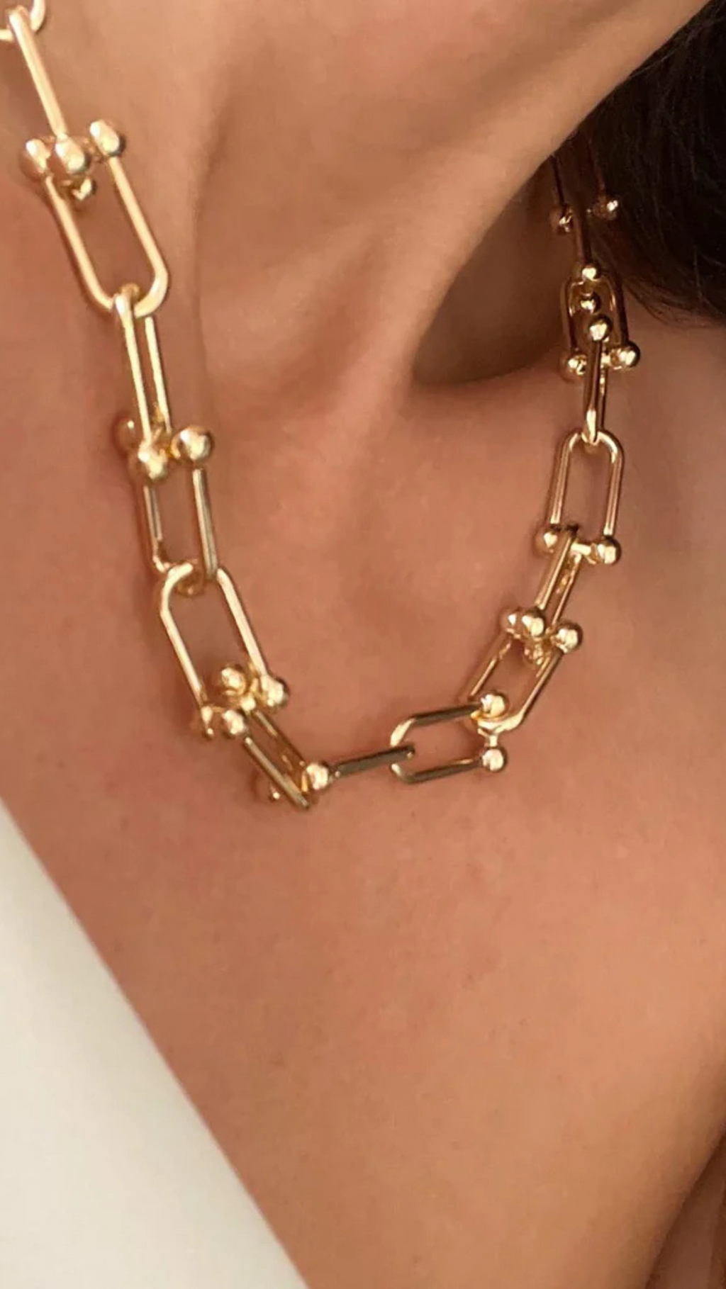 Chunky Paperclip Link Chain Necklace