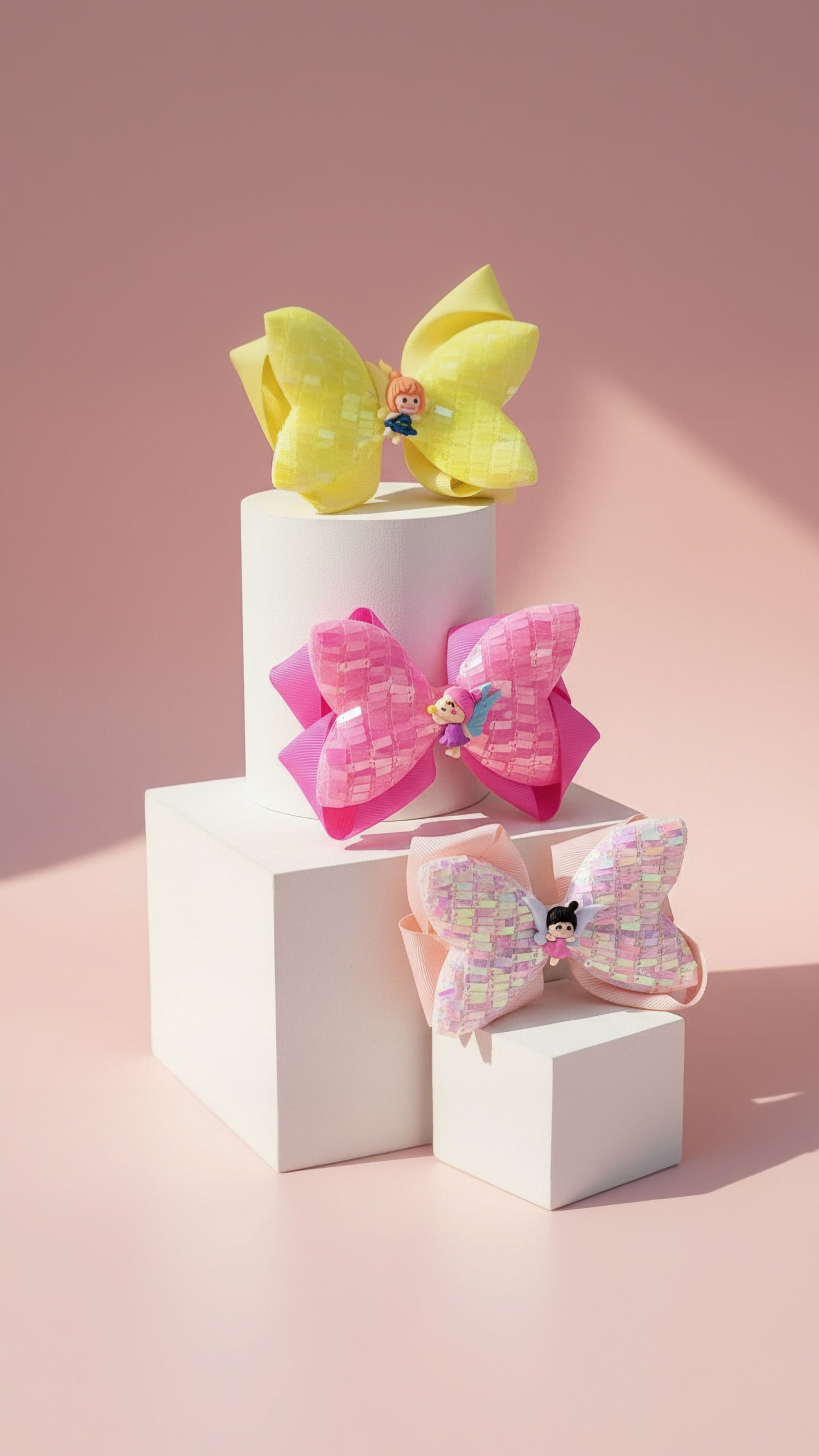 Fairy Iridescent Hair Bow Clip Slide Pack of 12