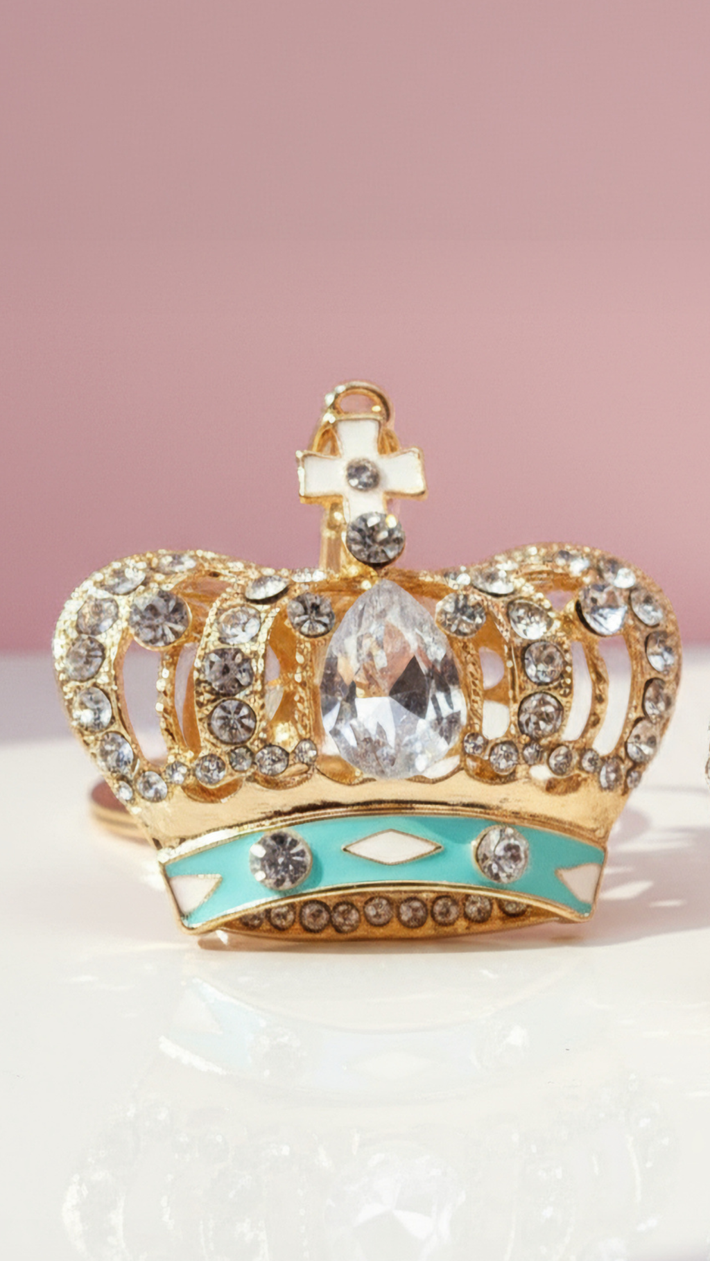 Jewelled Crown Crystal Key Ring & Bag Charm