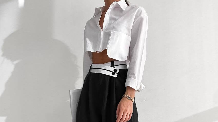 Cropped White Shirt