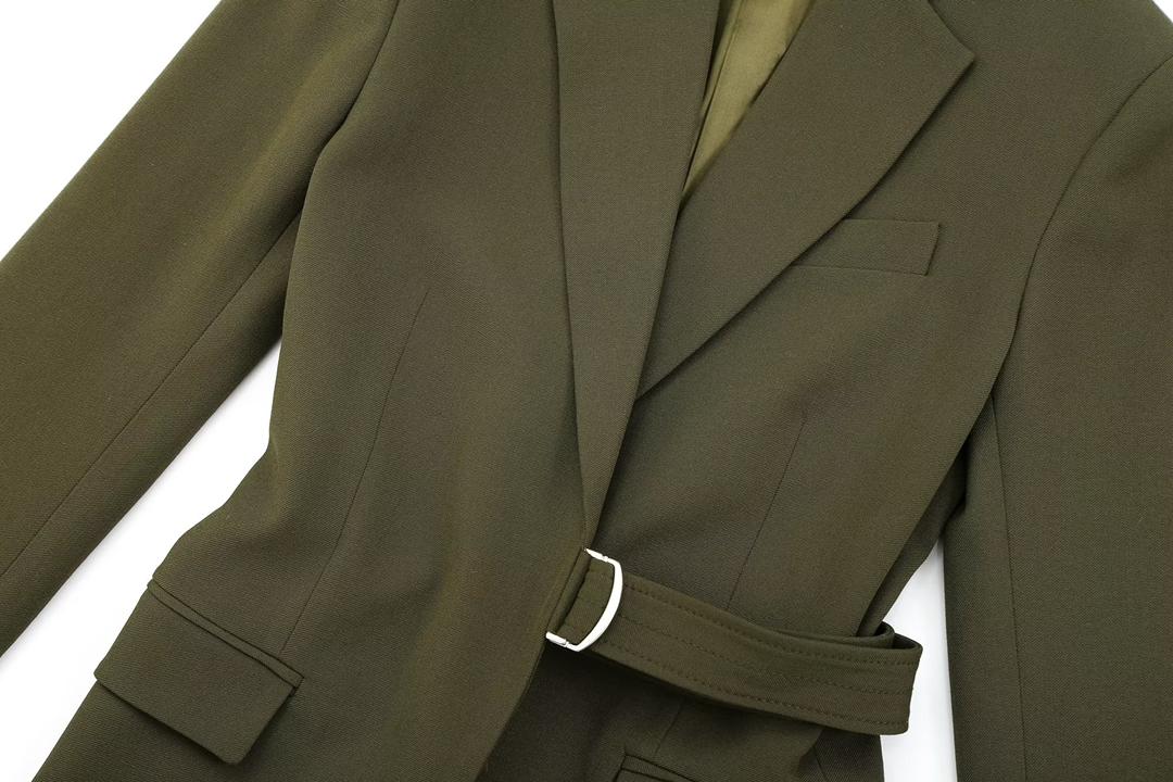 Cut Out Blazer With Belt