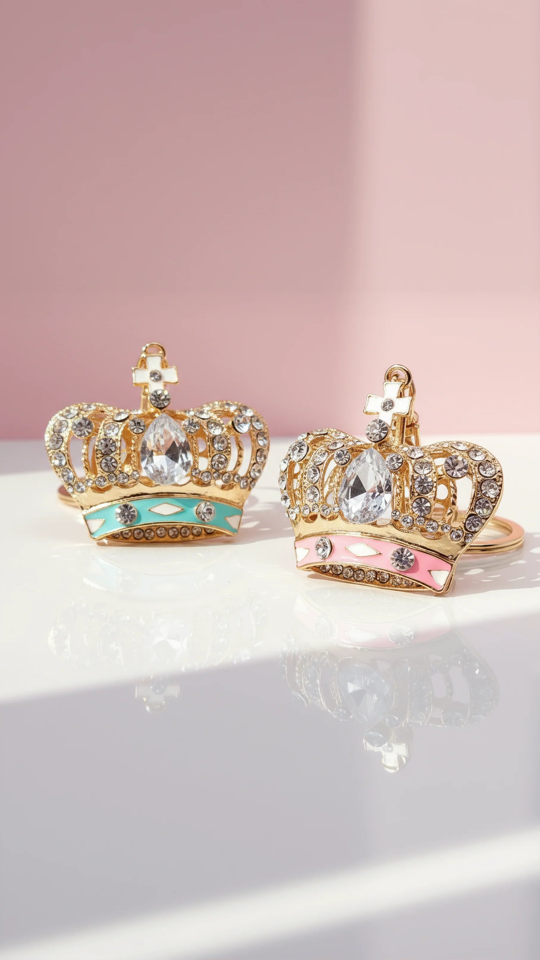 Jewelled Crown Crystal Key Ring & Bag Charm