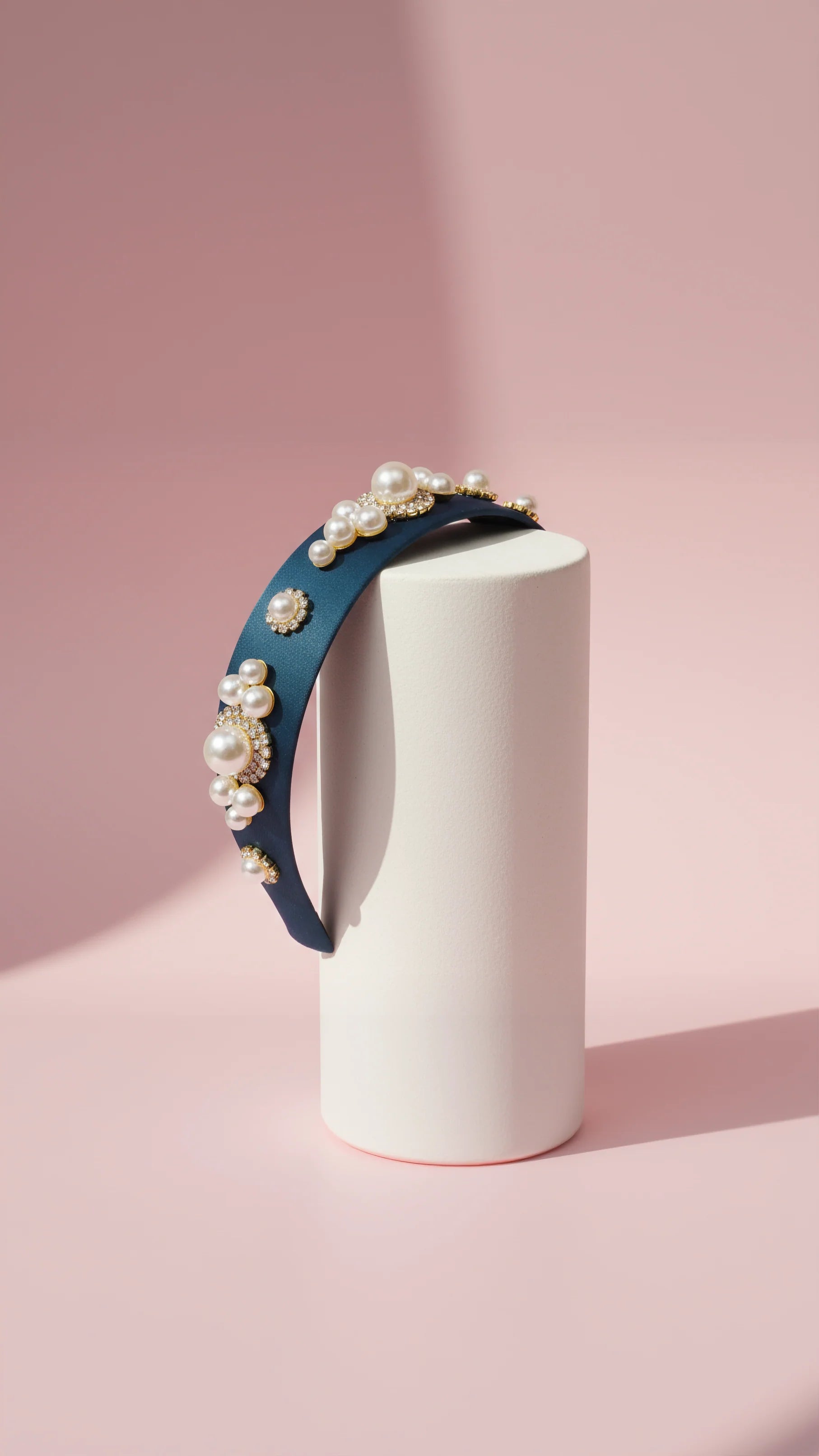 Pearl Crystal Cluster Hair band