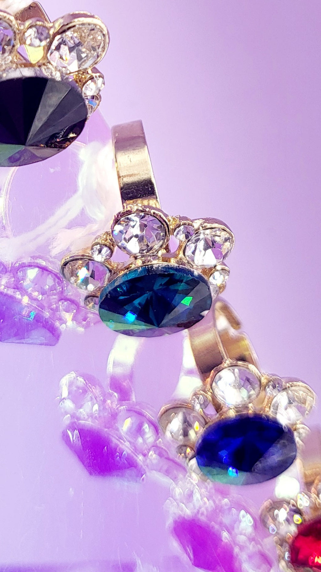 Bling Jewelled Crystal Free size Ring