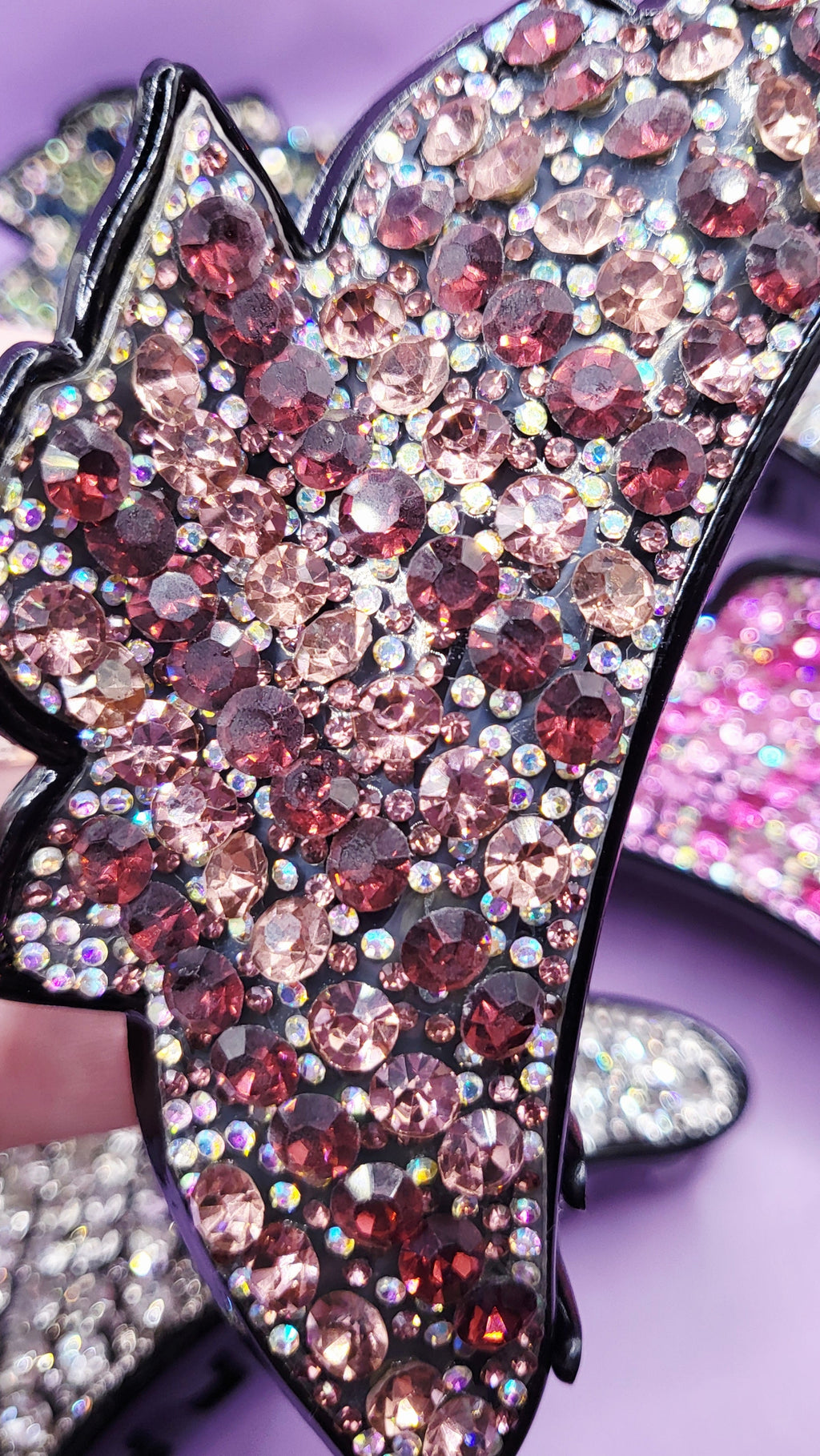 Scalloped Crystal Hair Clamps Pack of 12