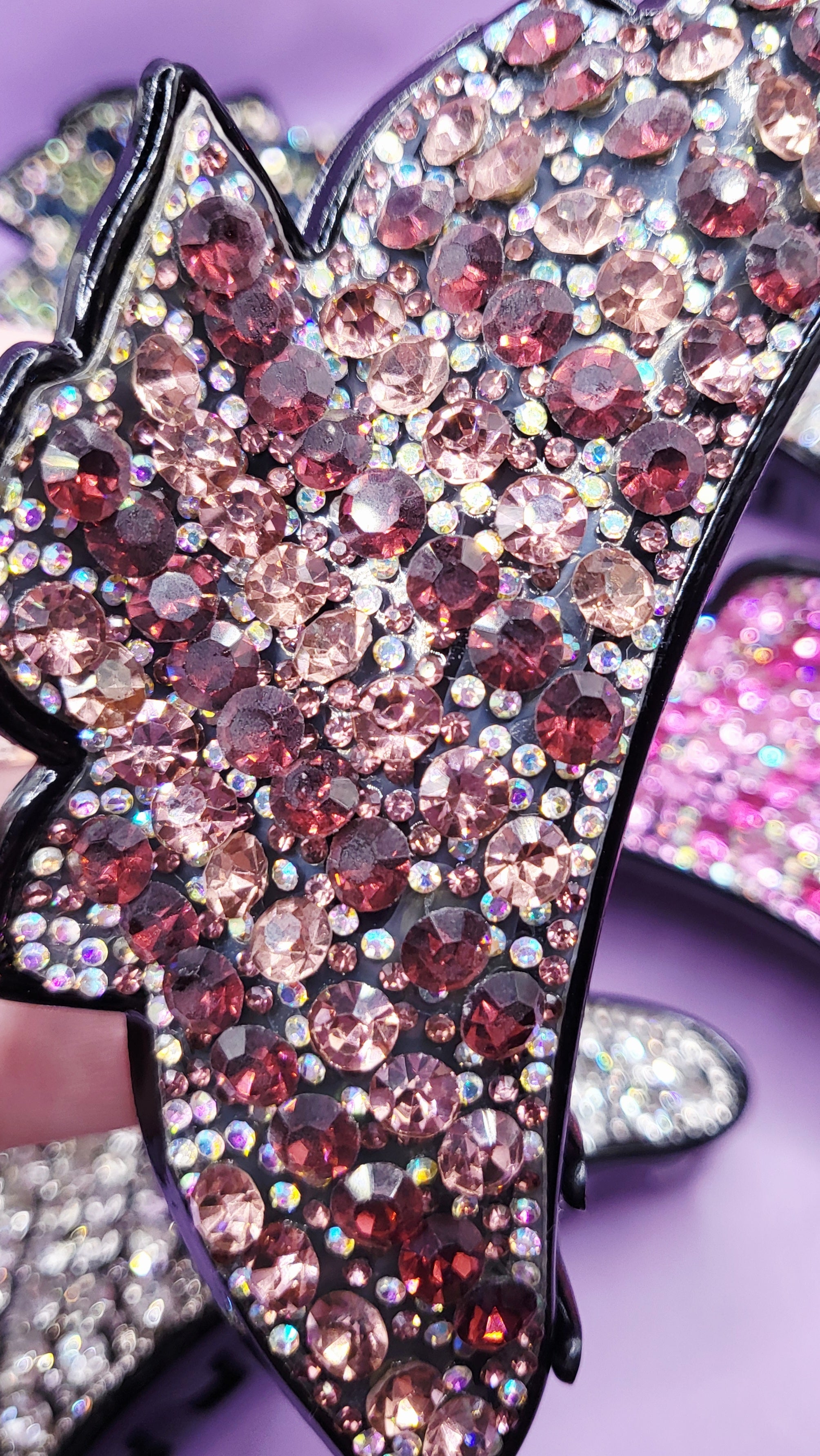 Scalloped Crystal Hair Clamps Pack of 12