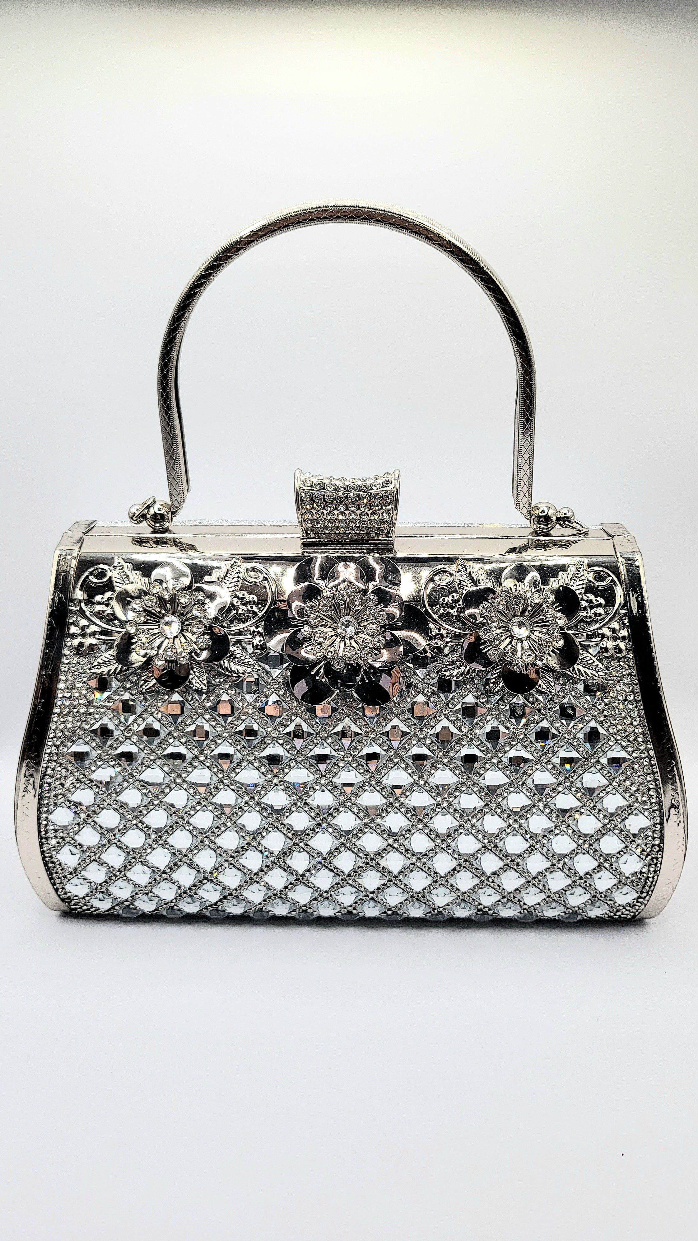 Mirrored Crystal Clutch Bag