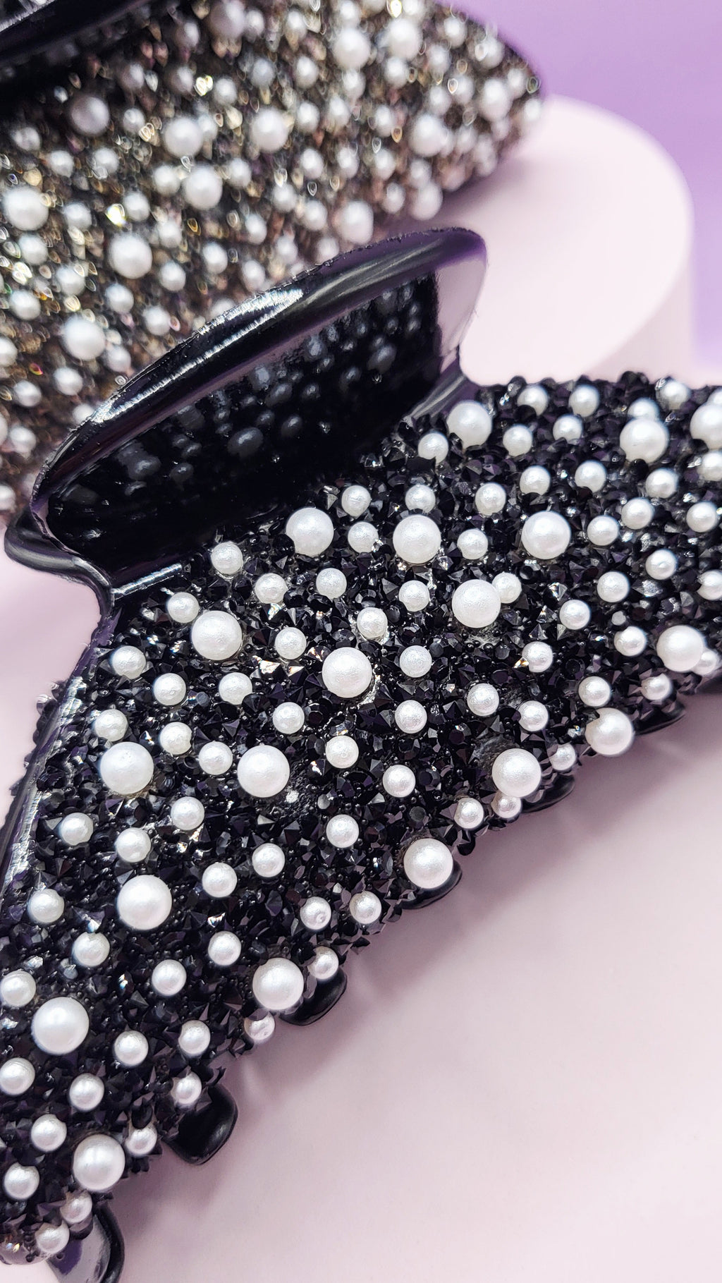 Pearl Rhinestone Hair Clamps Pack of 12