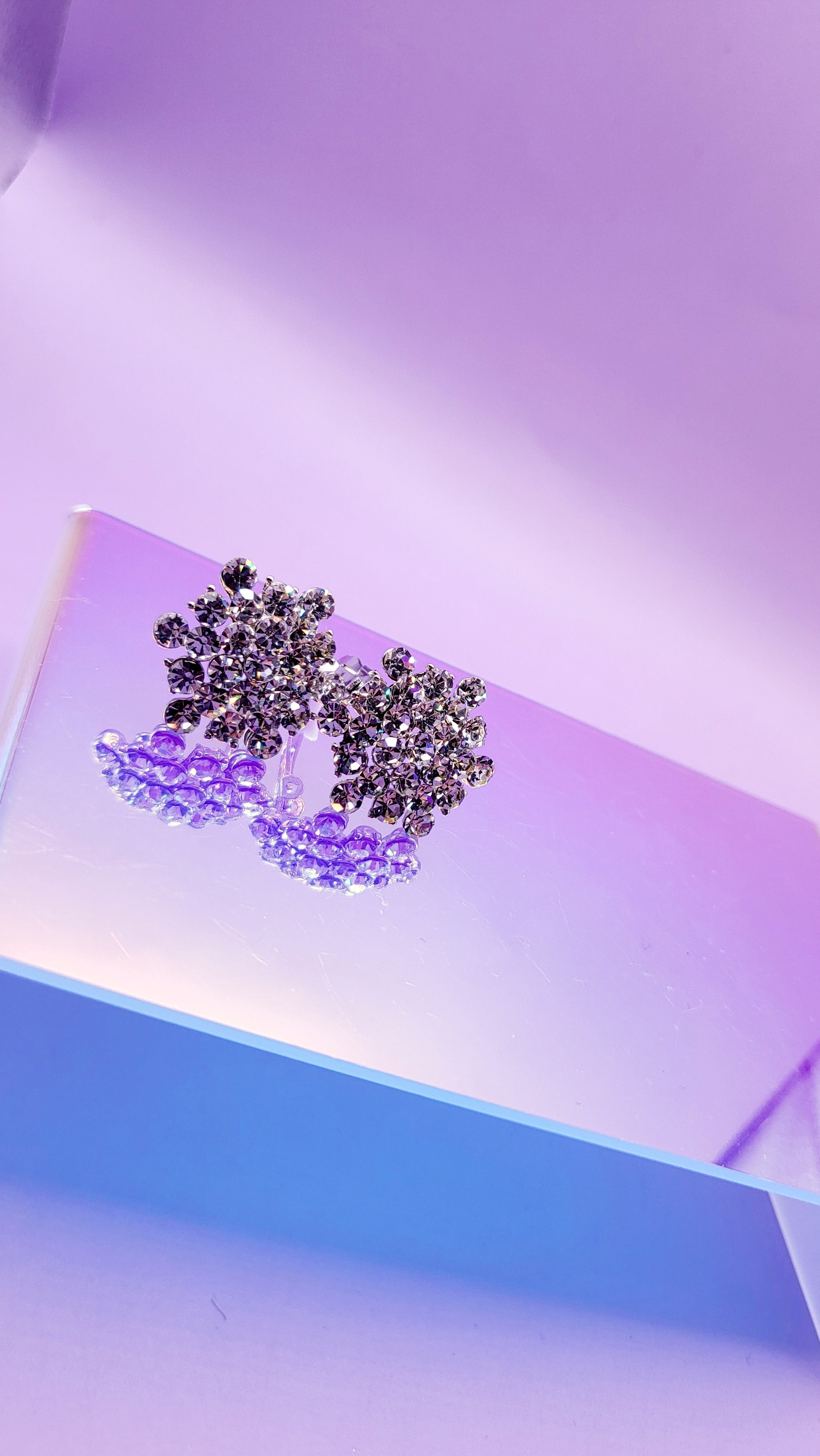 Amour Crystal Non Pierced Clip On Earrings