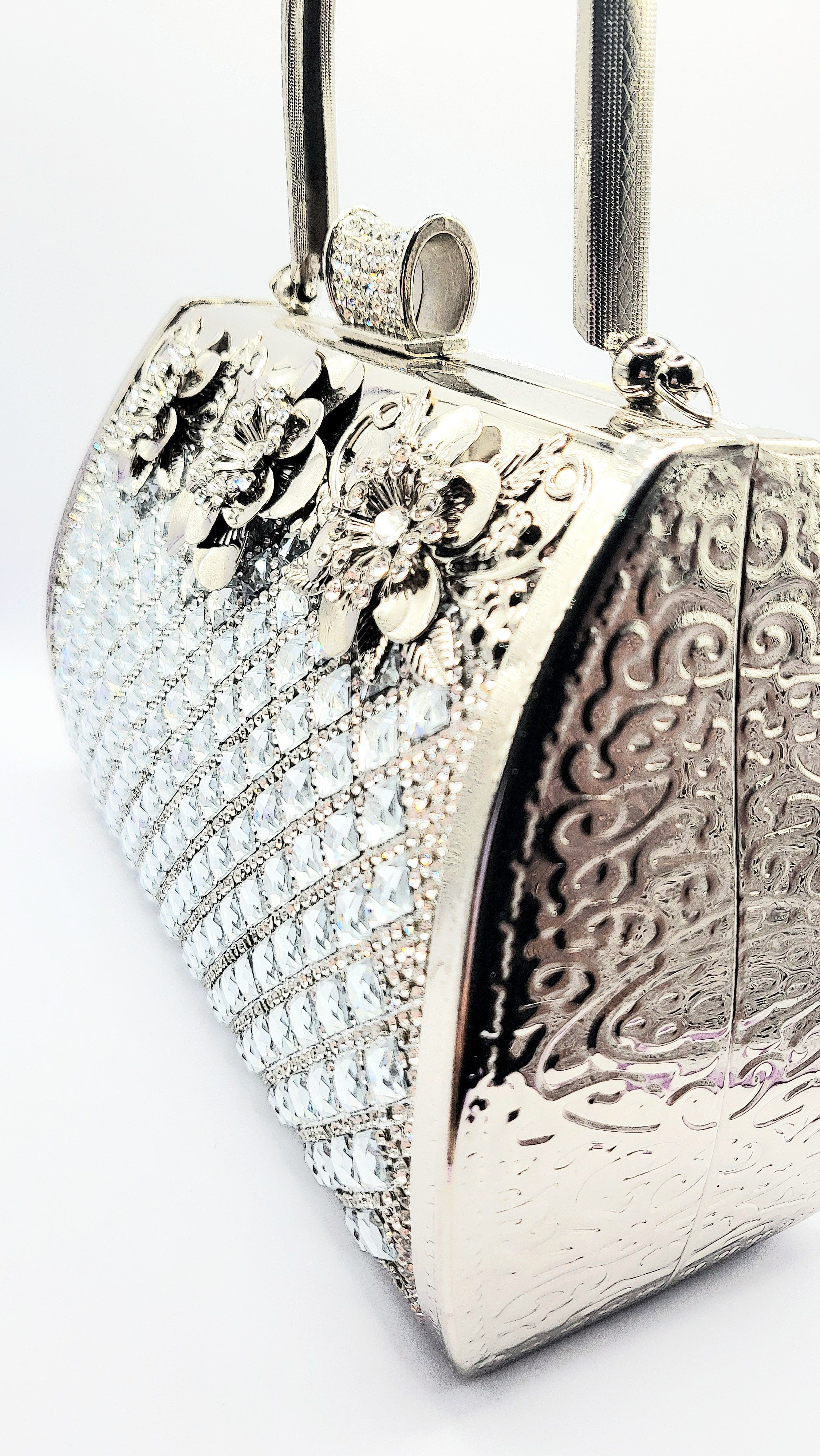 Mirrored Crystal Clutch Bag