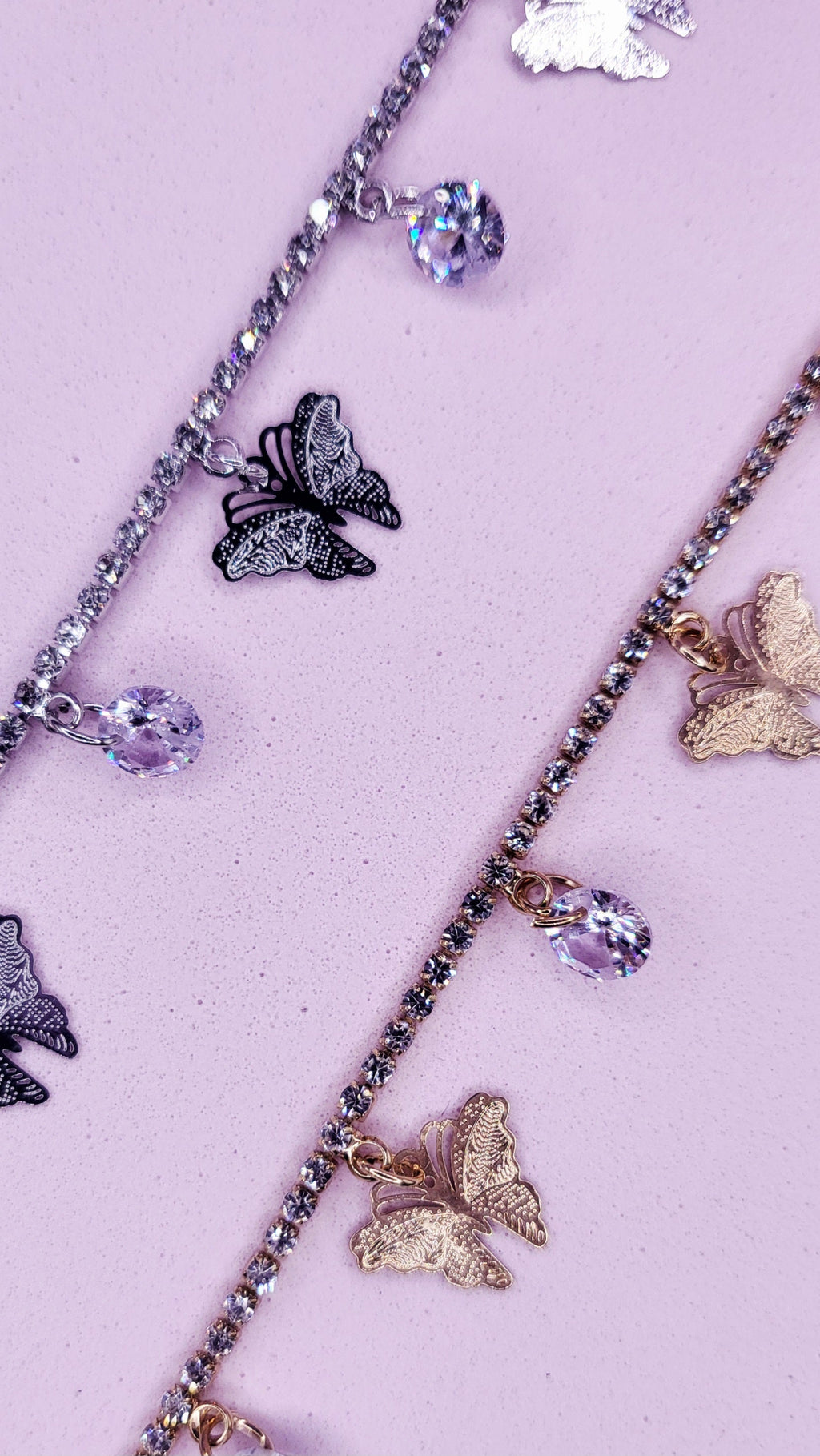 Butterfly Crystal Gem Anklet