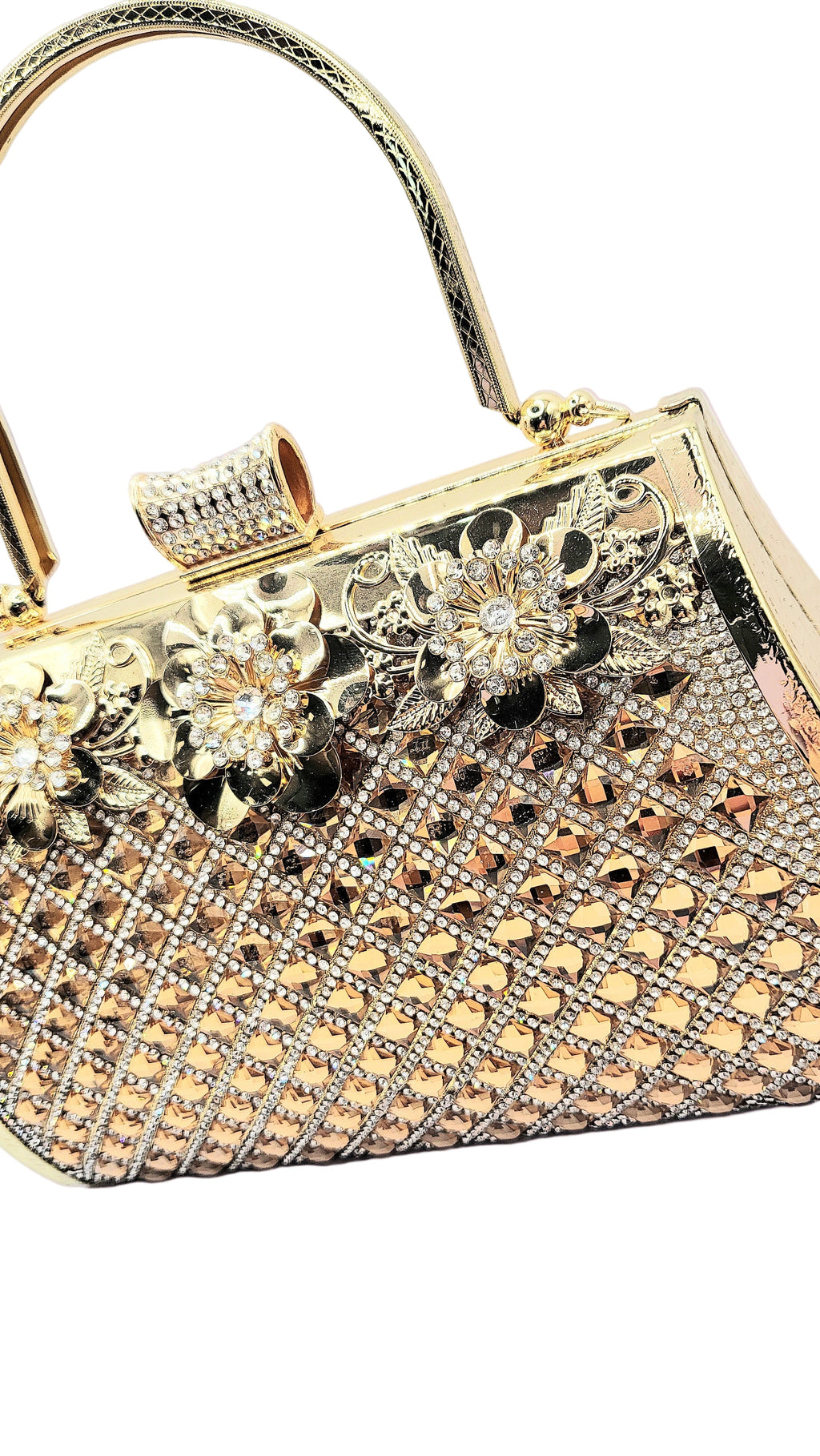 Mirrored Crystal Clutch Bag