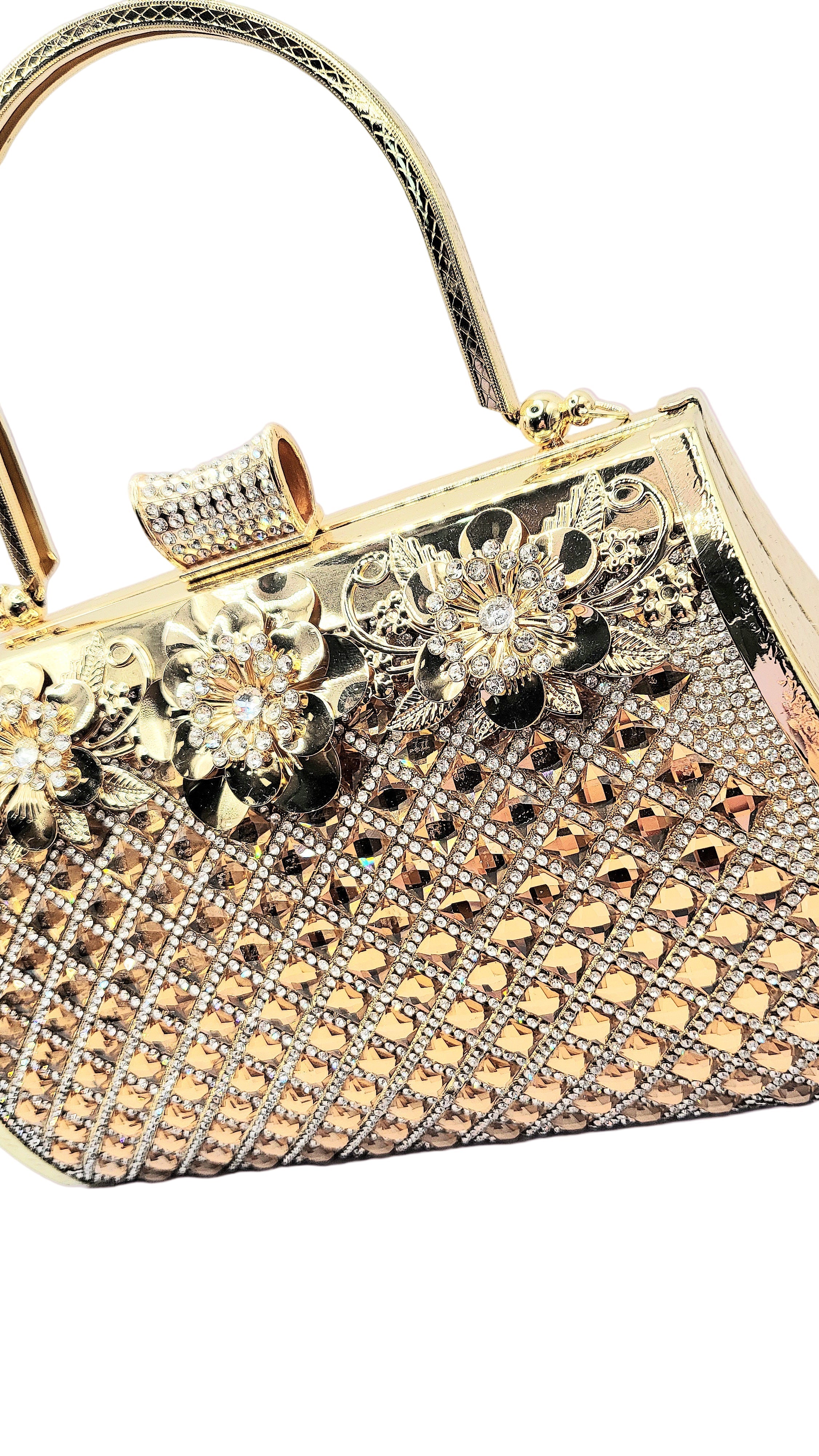 Mirrored Crystal Clutch Bag