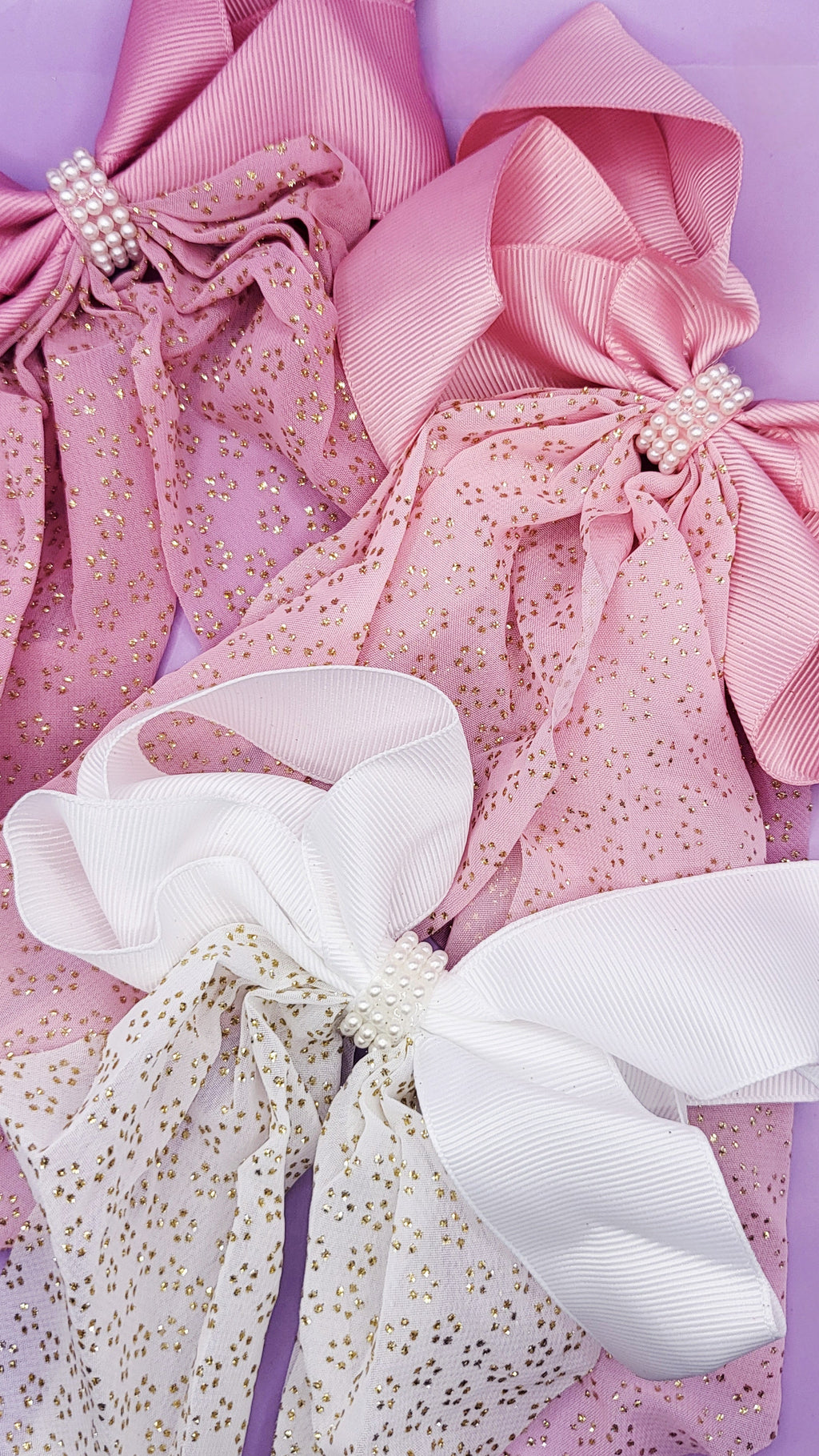 Pearl Hair Bow Clip Slide Pack of 12